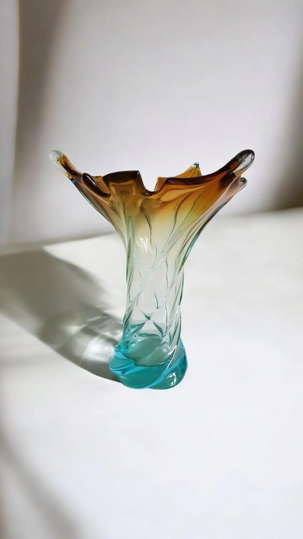 Vaso in vetro di Murano, anni '70 1
