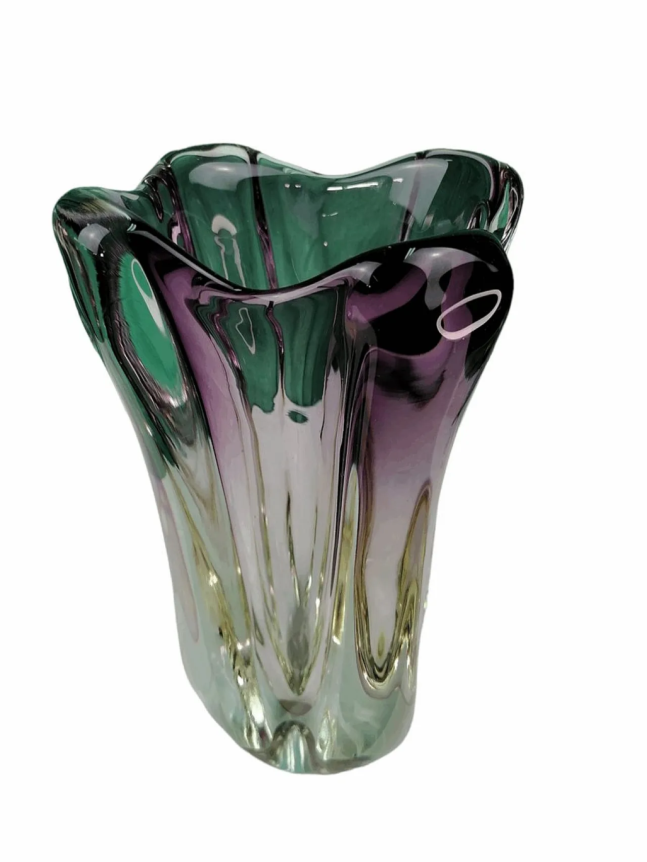 Vaso in Vetro di Murano attribuito a Seguso, anni '50 3