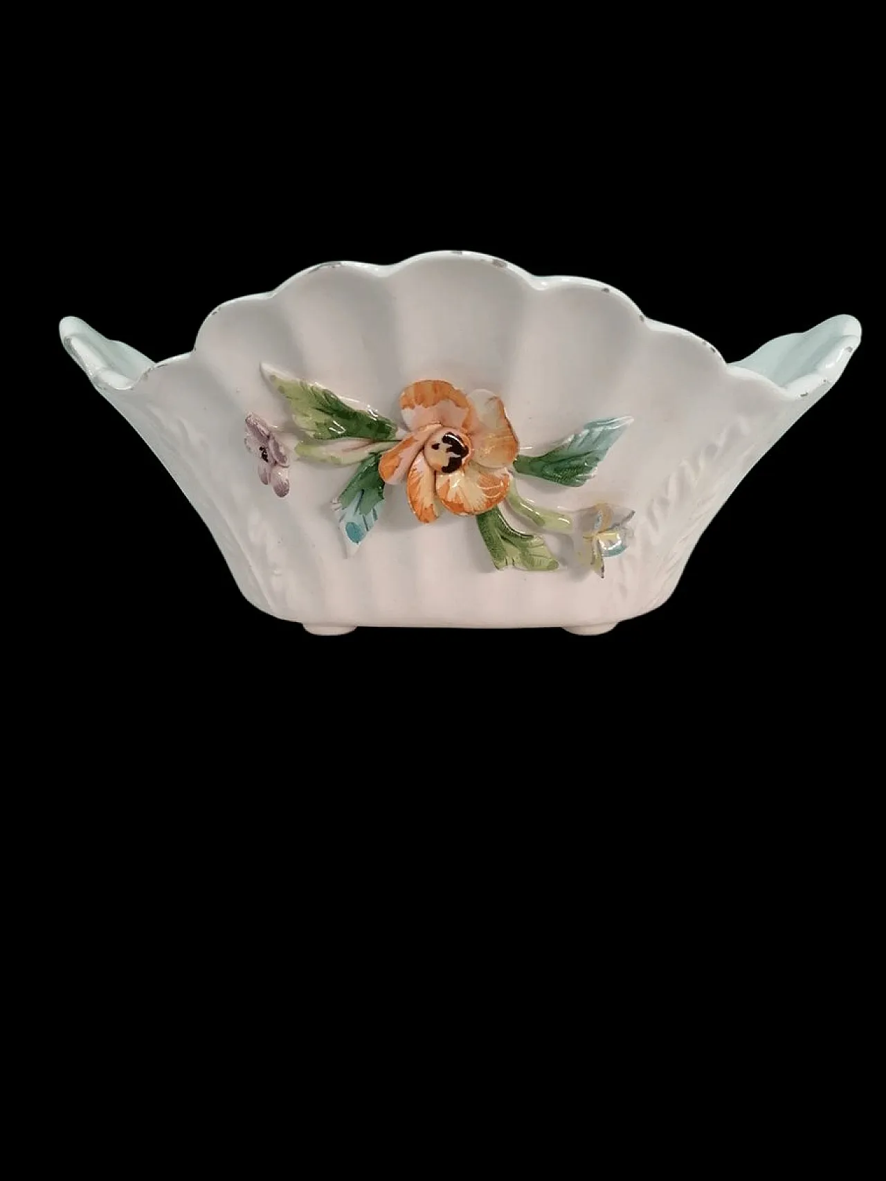 Cestino in ceramica di Bassano, anni '70 1