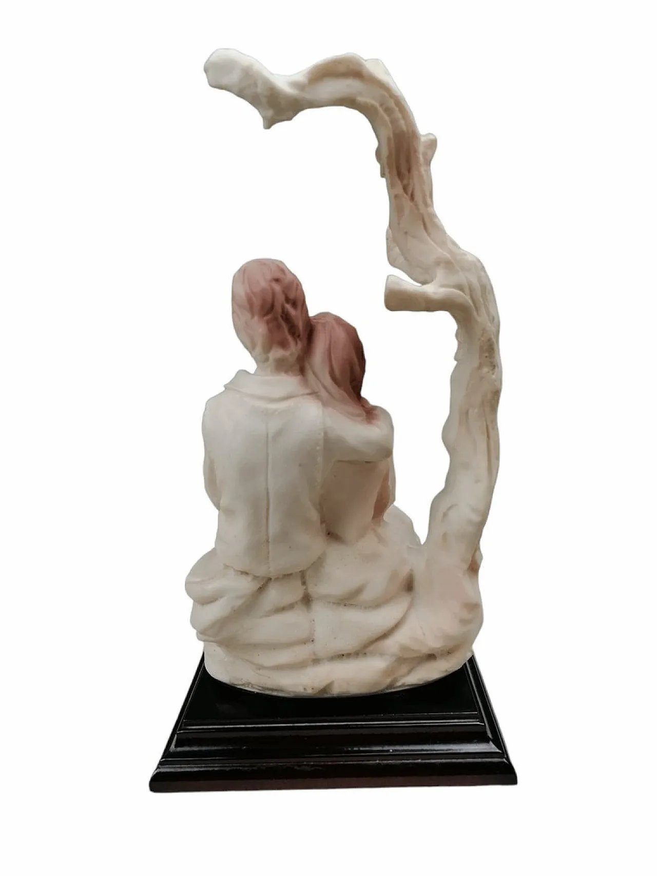 Lovers figurine with Capodimonte wood base, 1970s 3