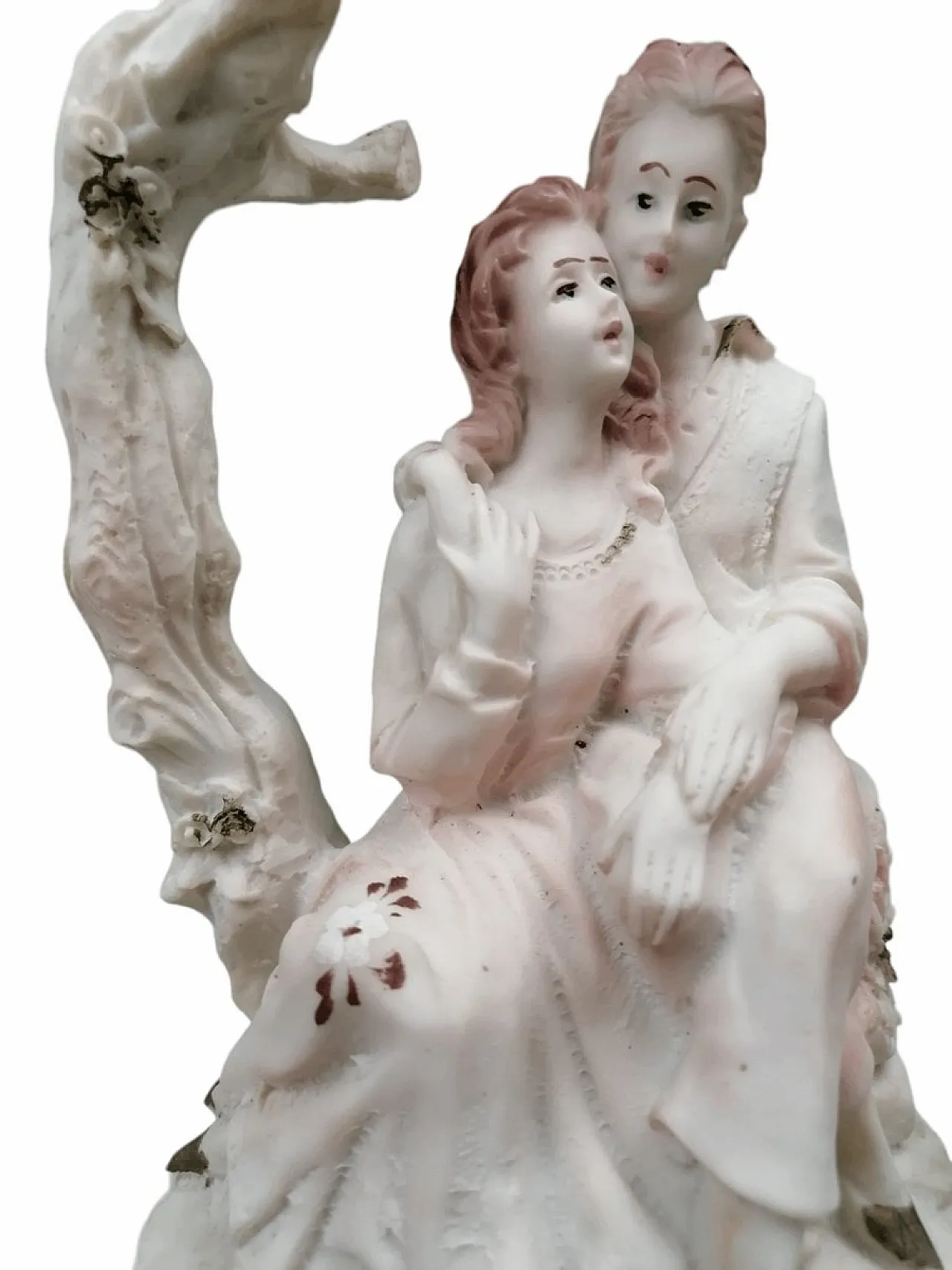 Lovers figurine with Capodimonte wood base, 1970s 5