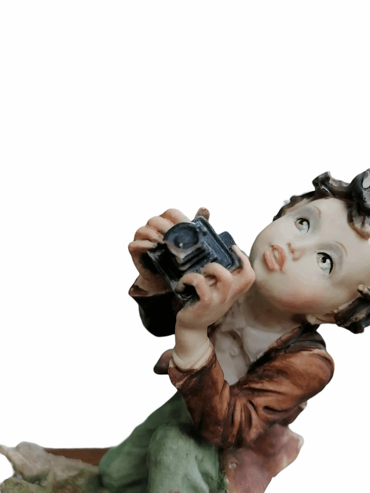 Statua Capodimonte con base in legno ragazzo di Giuseppe Armani, anni '70 8