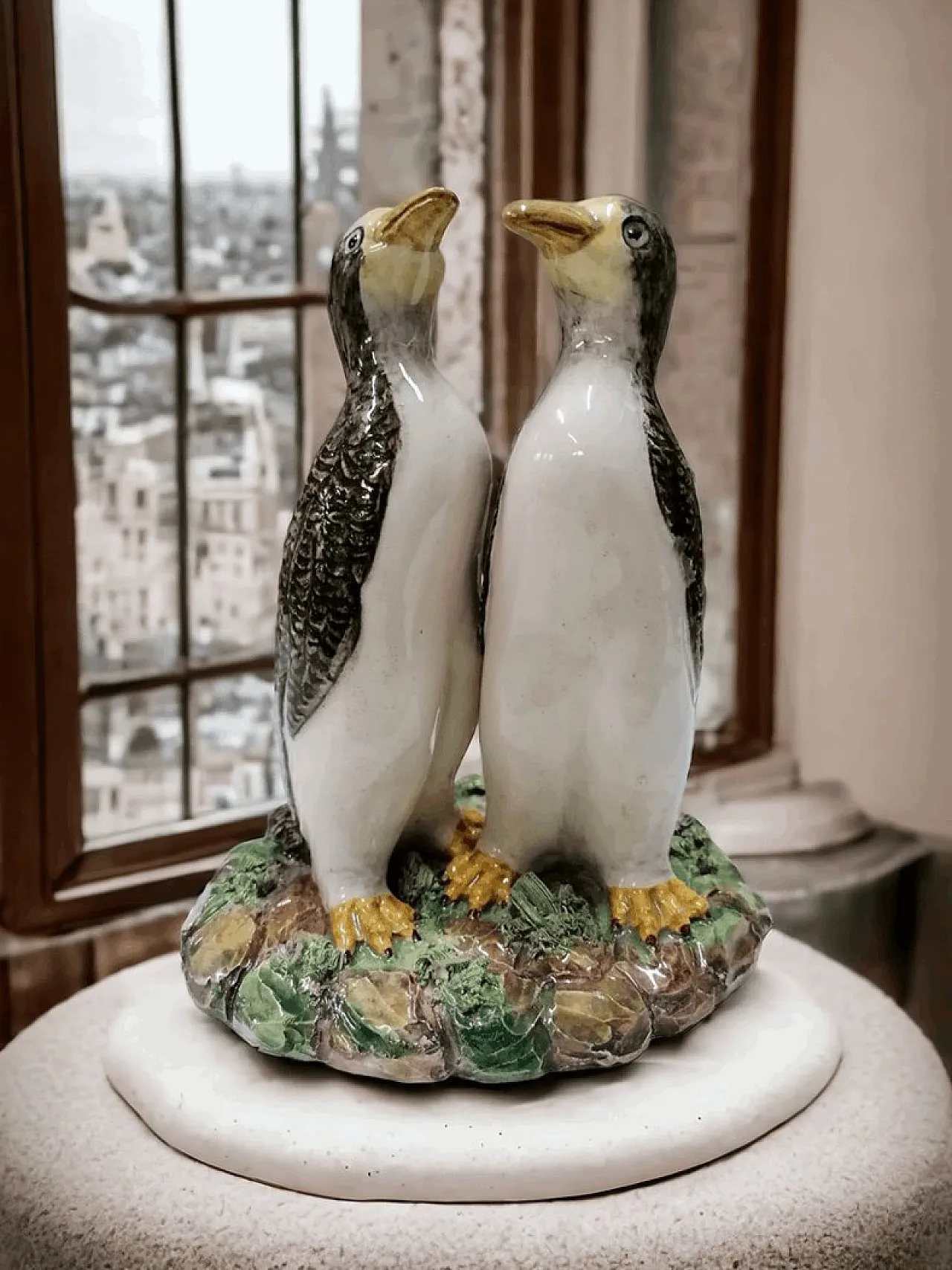 Gruppo di figurine di pinguini in ceramica, anni '60 1