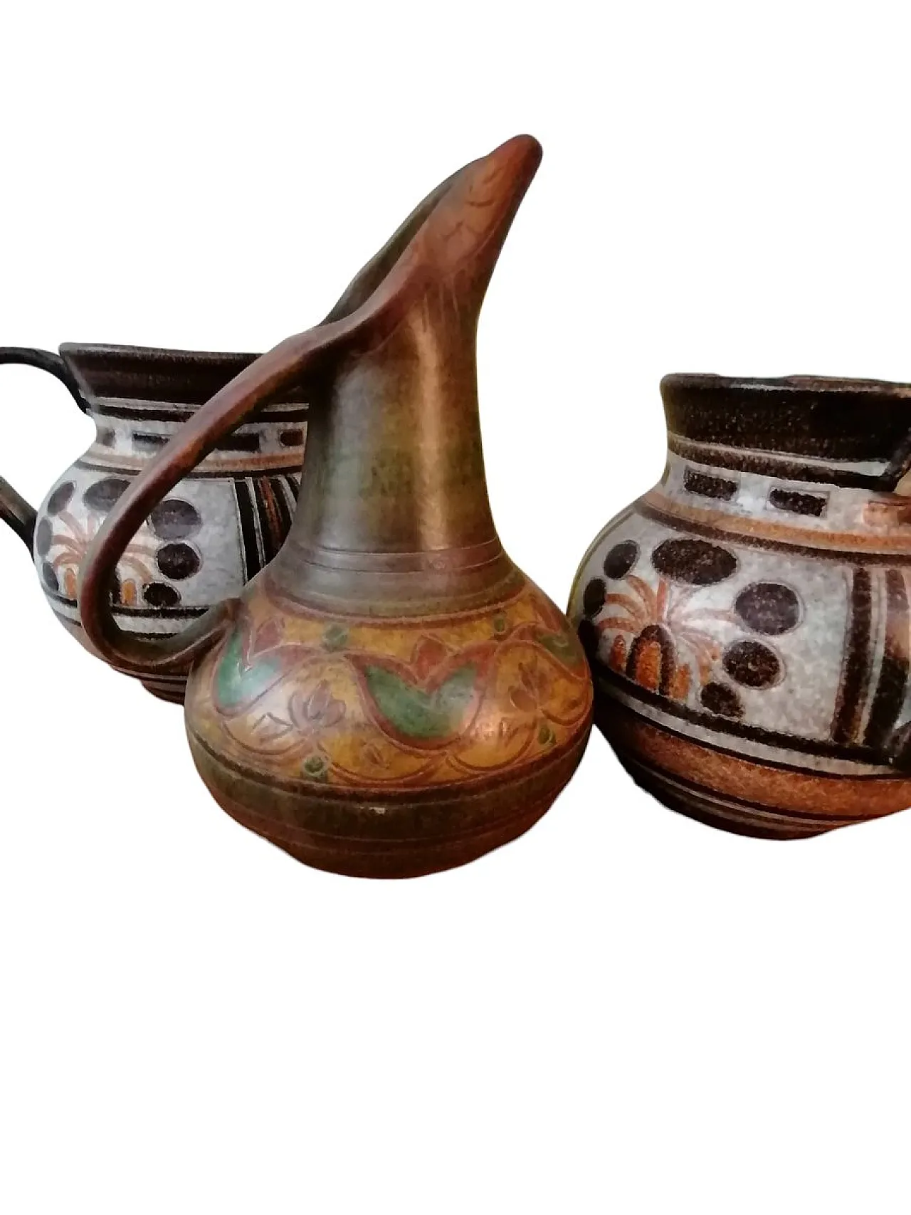 3 Brocche in ceramica di Italica Ars, anni '60 3