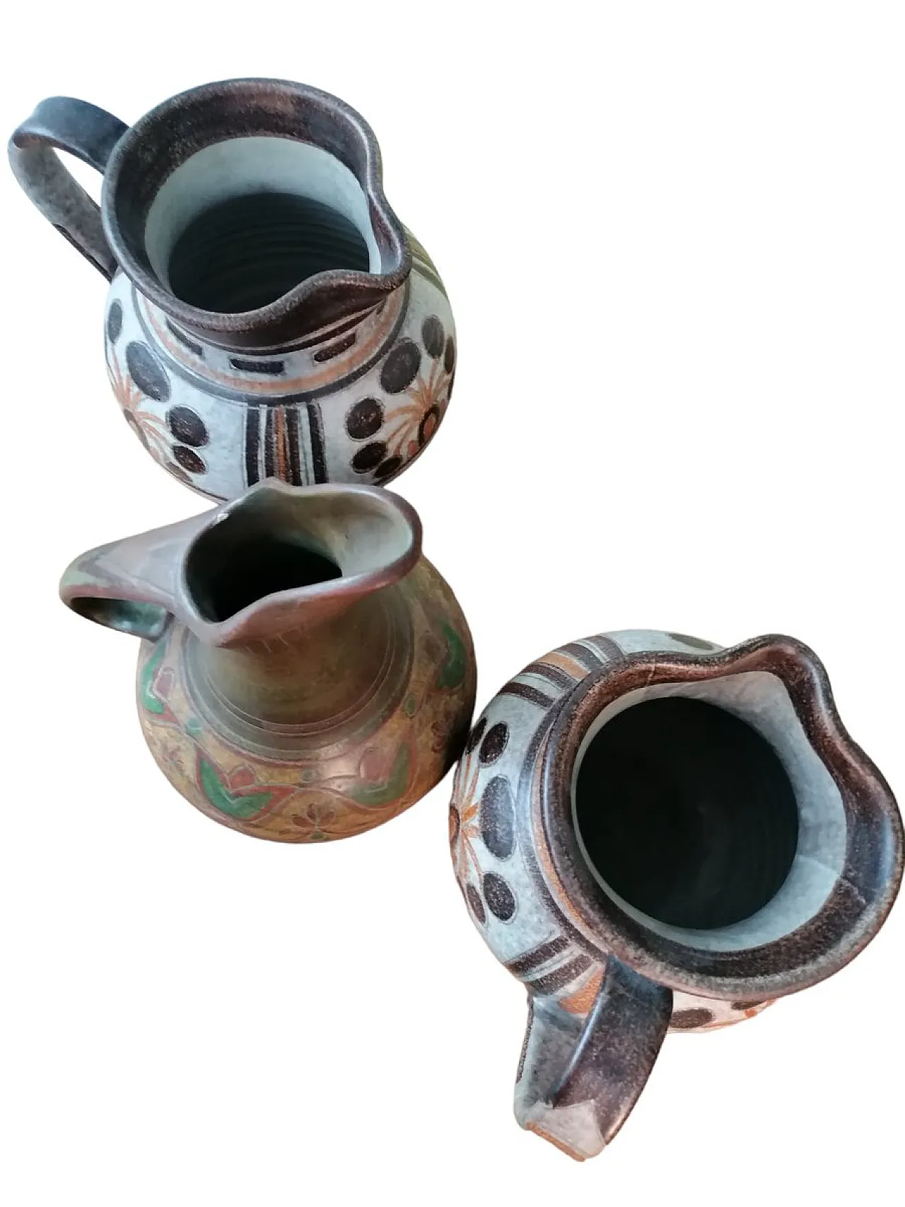 3 Brocche in ceramica di Italica Ars, anni '60 4