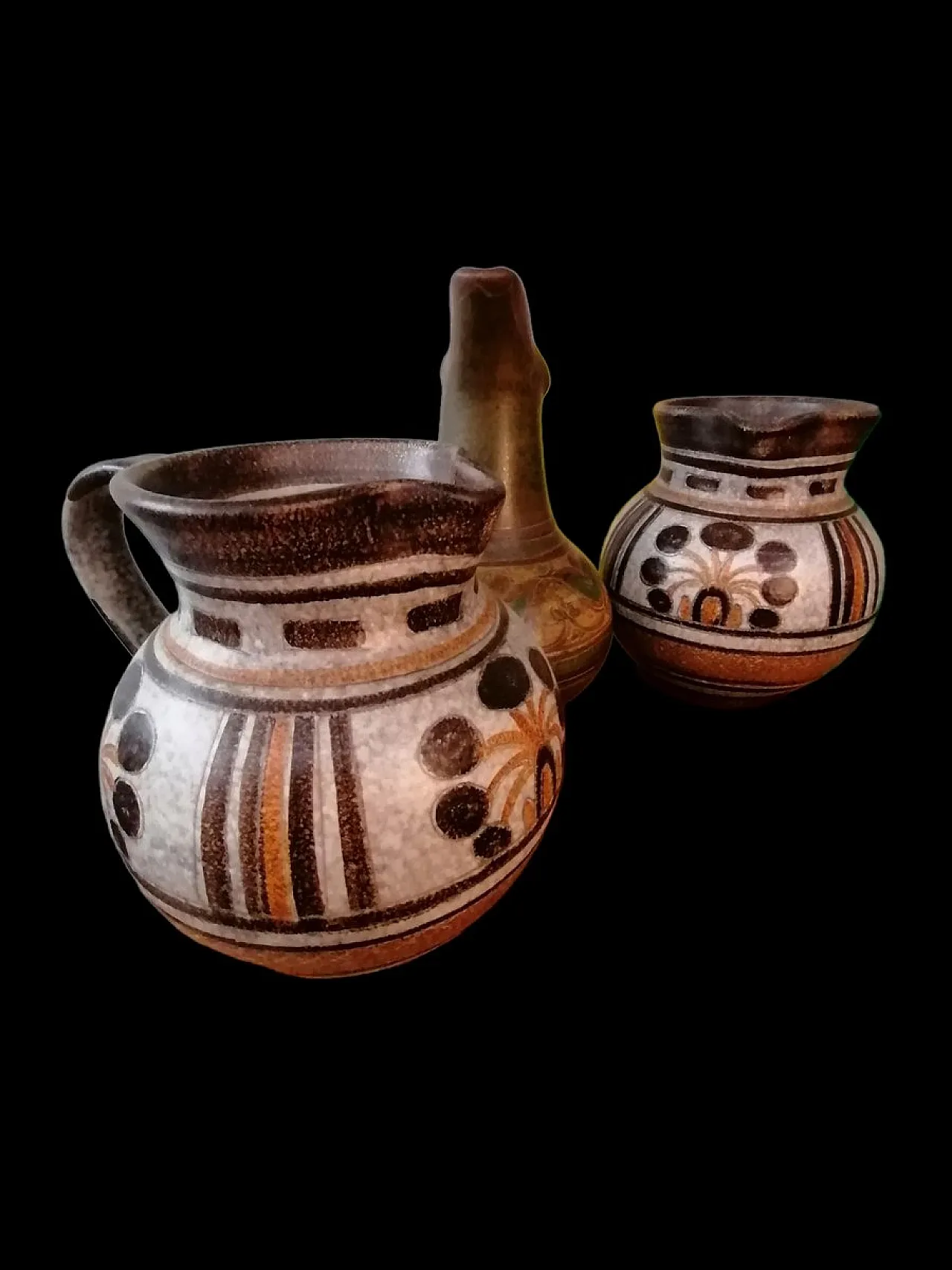 3 Brocche in ceramica di Italica Ars, anni '60 8