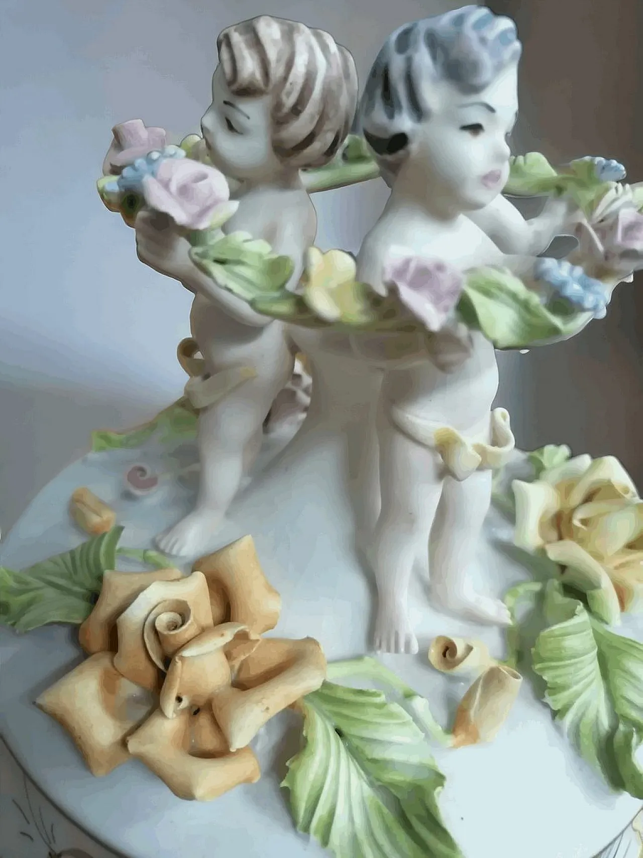 Centrotavola in ceramica 3 Putti di Bassano, anni '50 3