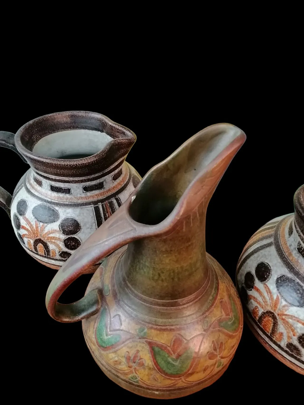 3 Brocche in ceramica di Italica Ars, anni '60 10