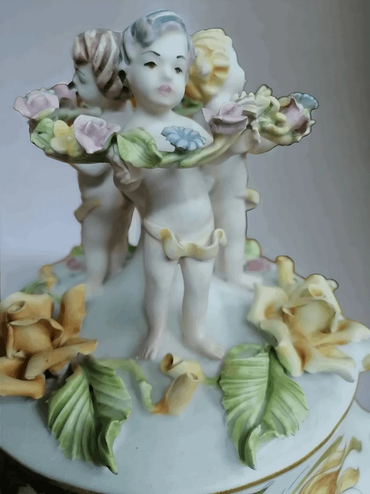 Centrotavola in ceramica 3 Putti di Bassano, anni '50 4