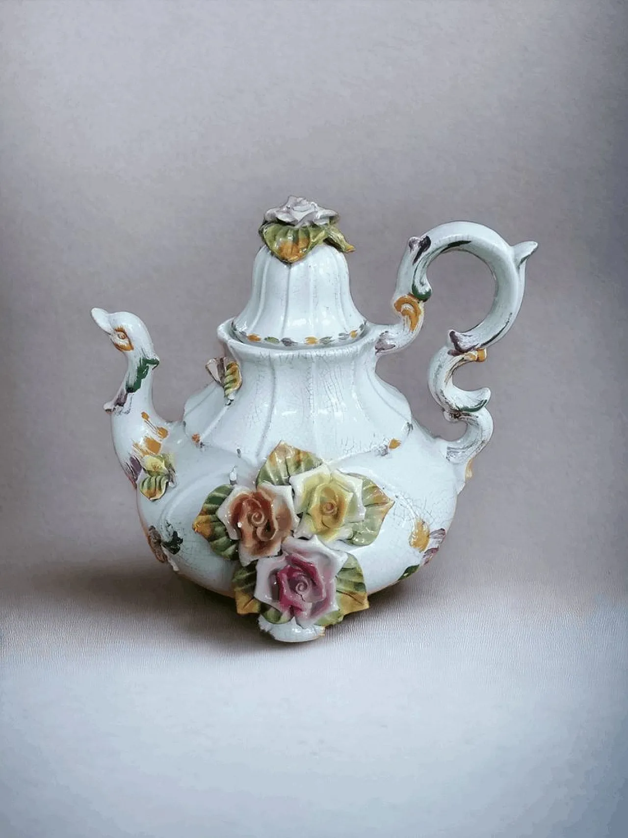 Teiera Bassano in ceramica, anni '50 8