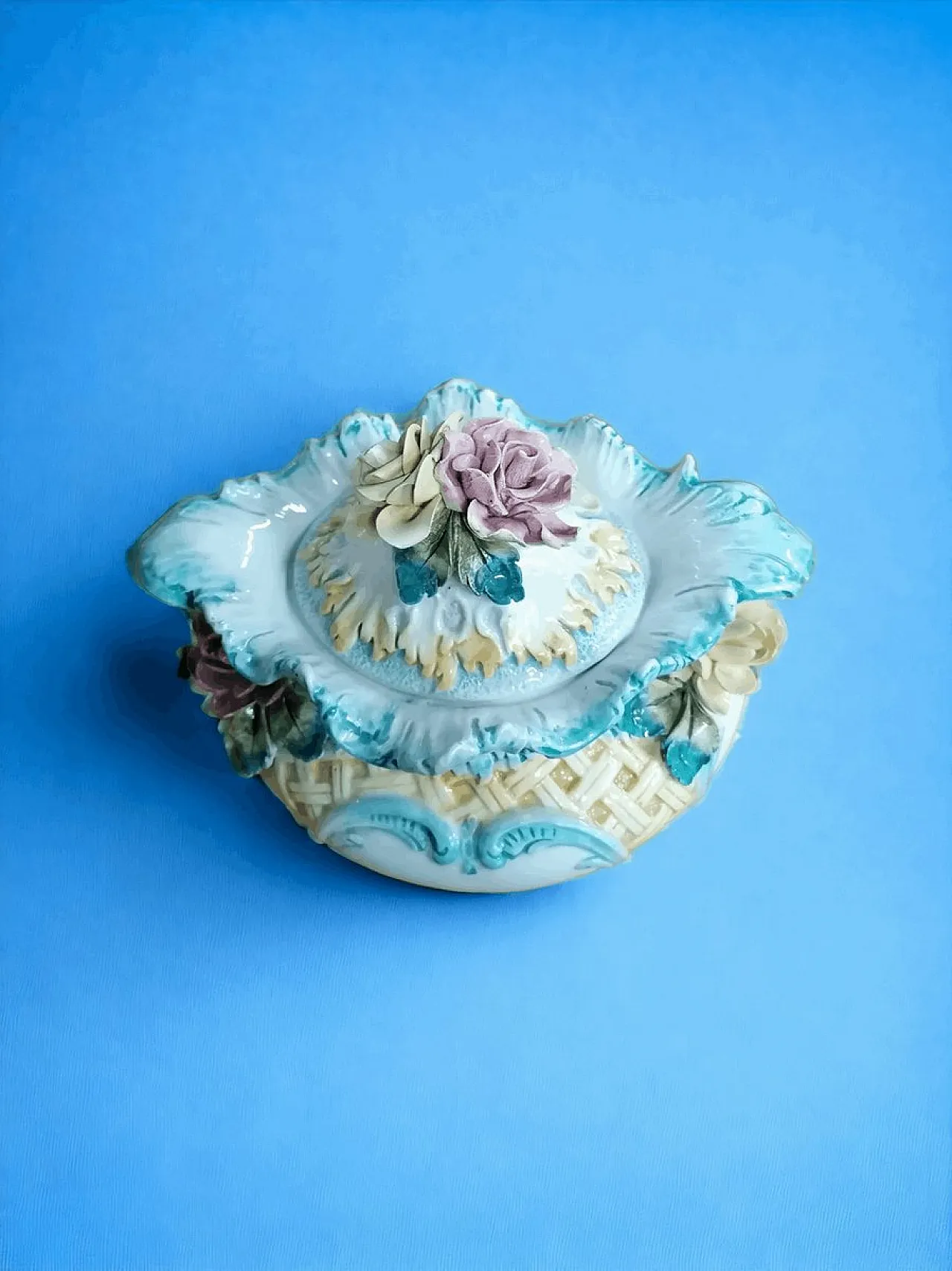 Centrotavola Bassano con rose, anni '60 3