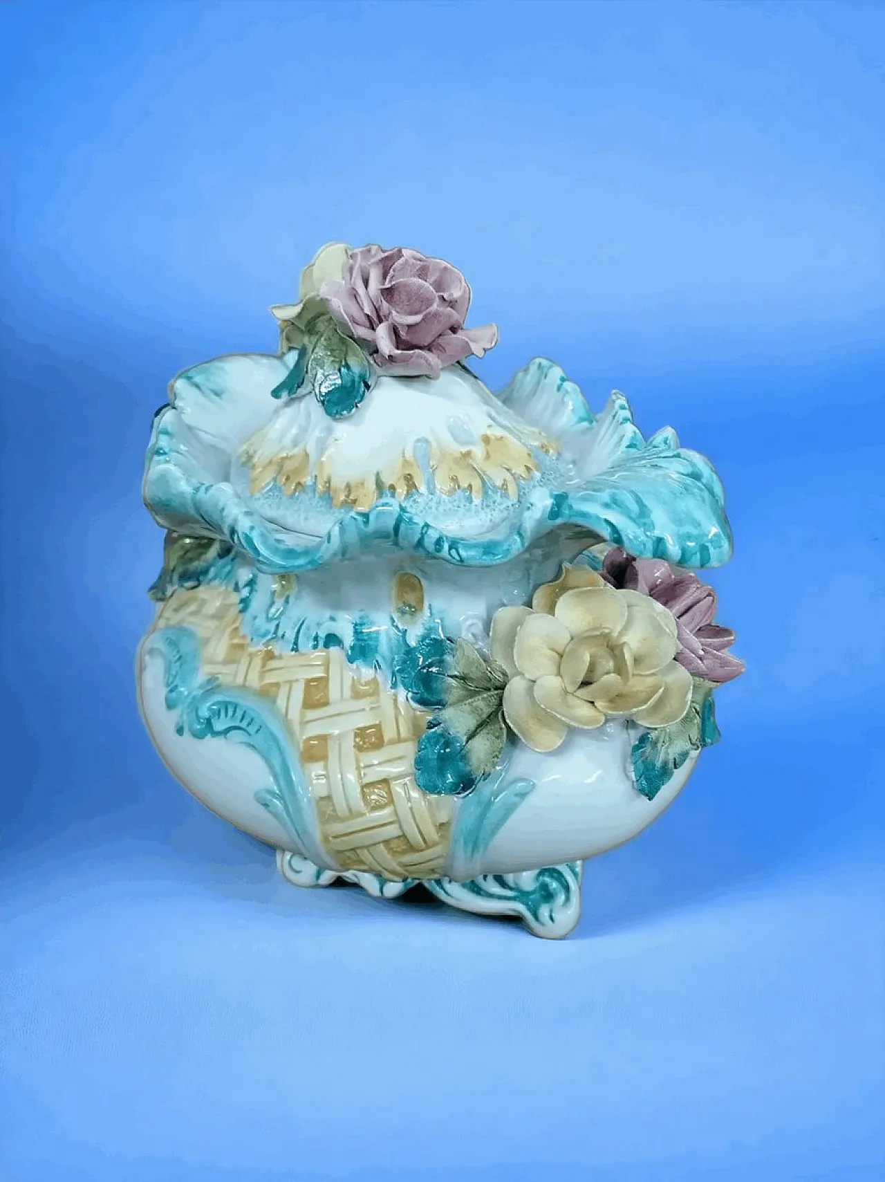 Centrotavola Bassano con rose, anni '60 4