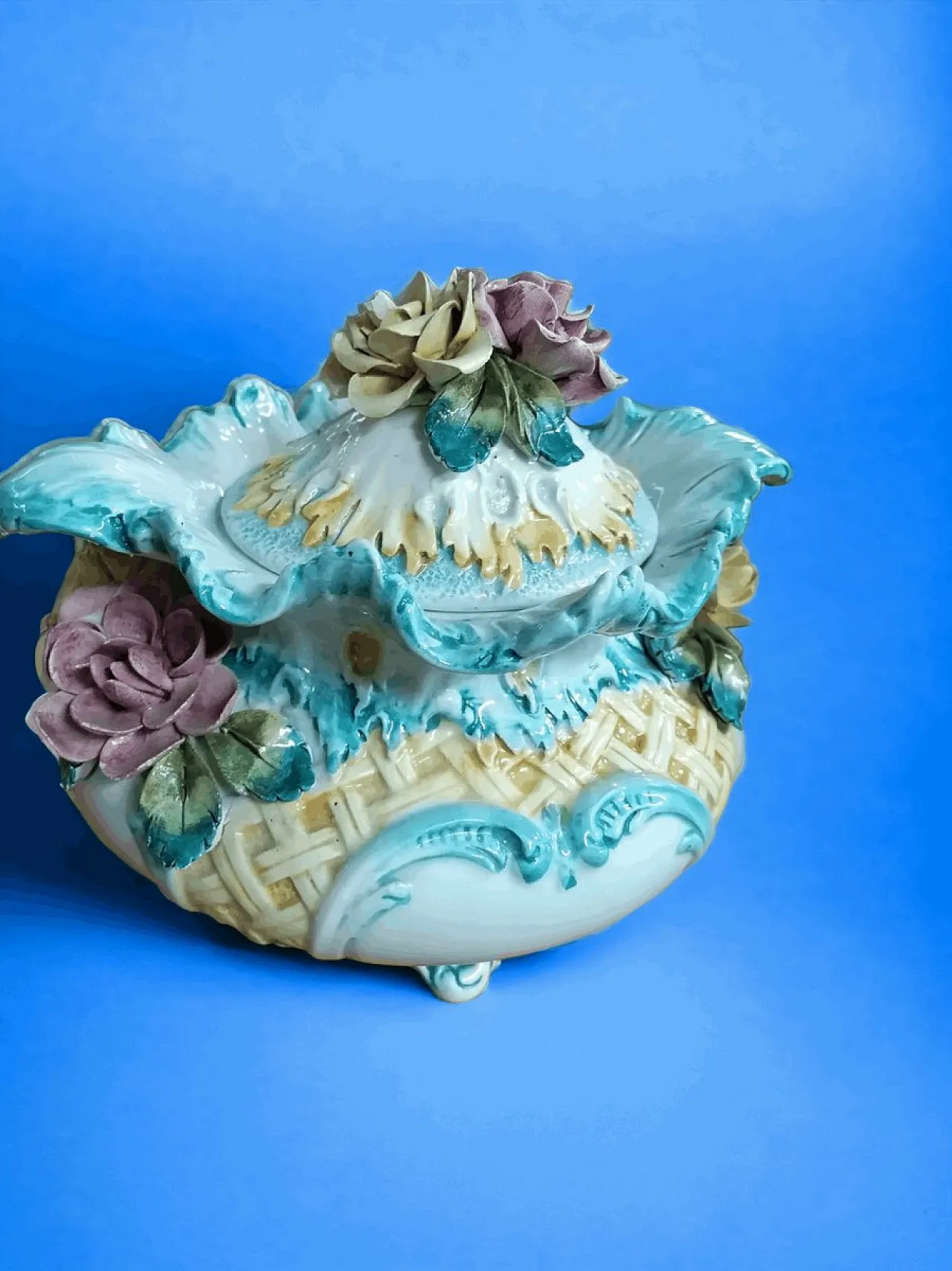 Centrotavola Bassano con rose, anni '60 5