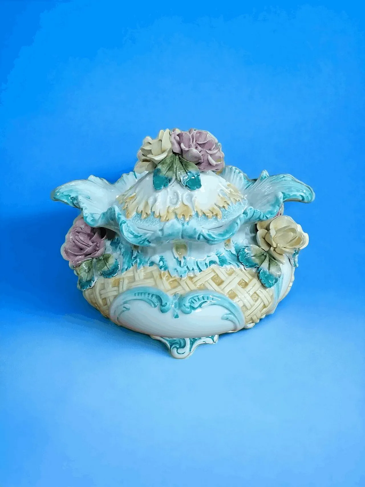 Centrotavola Bassano con rose, anni '60 7