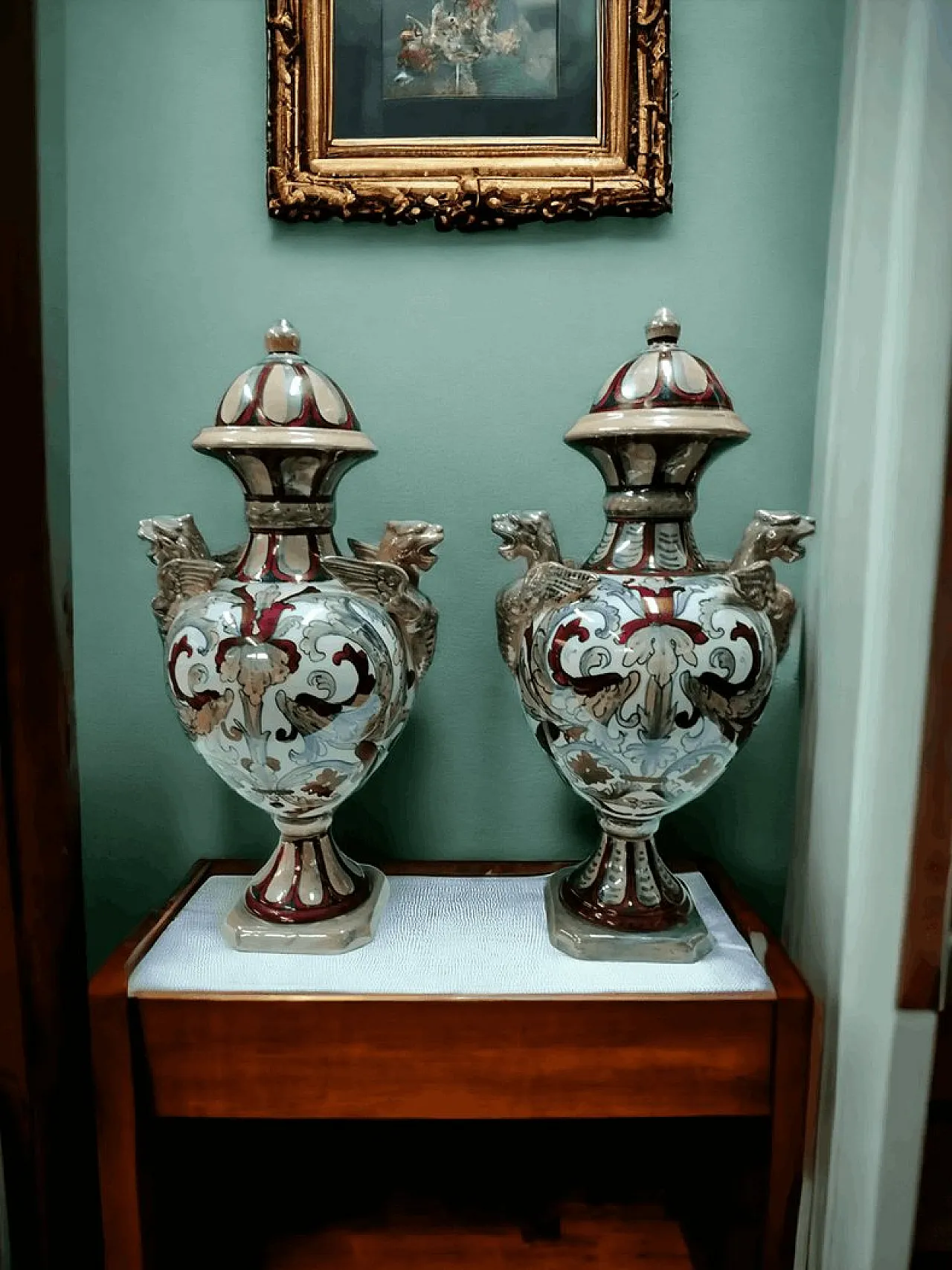 Coppia di potiche di Gualdo Tadino, anni '50 1