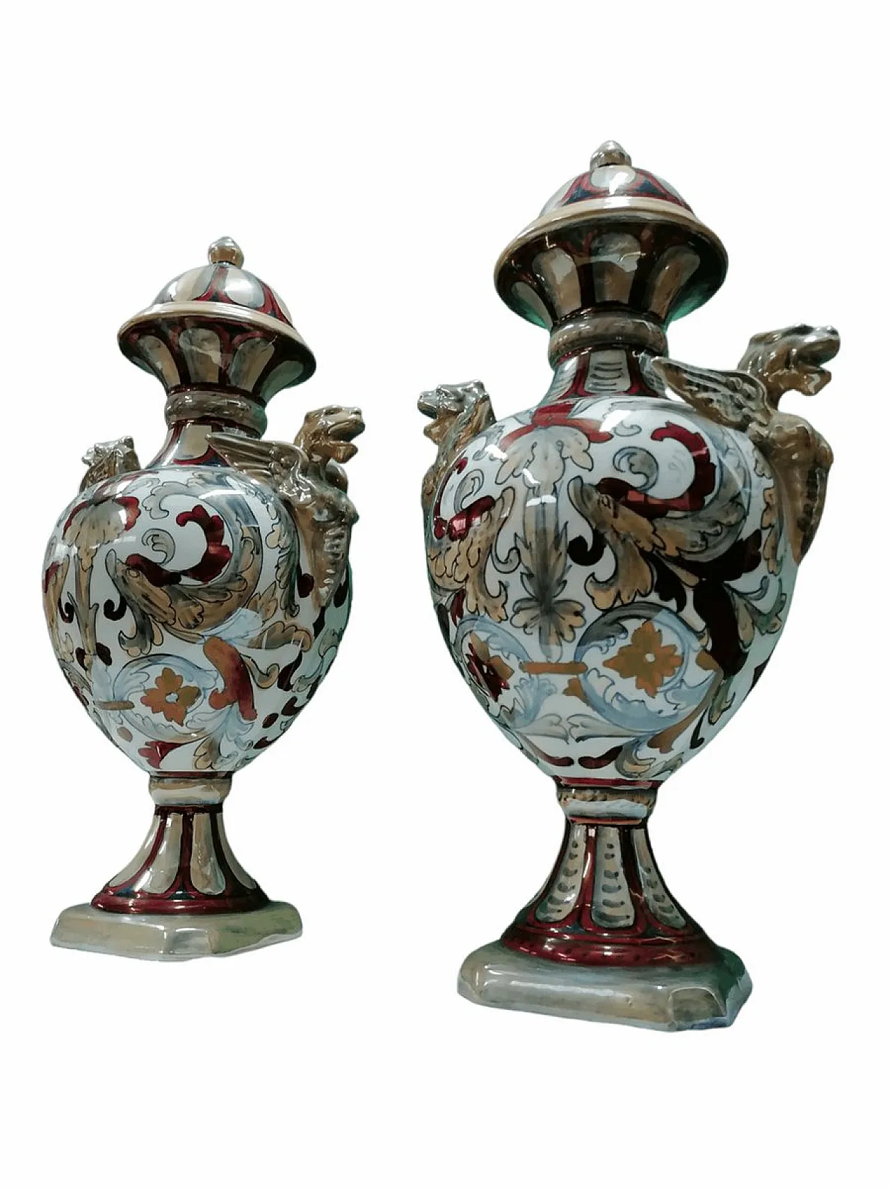 Coppia di potiche di Gualdo Tadino, anni '50 7