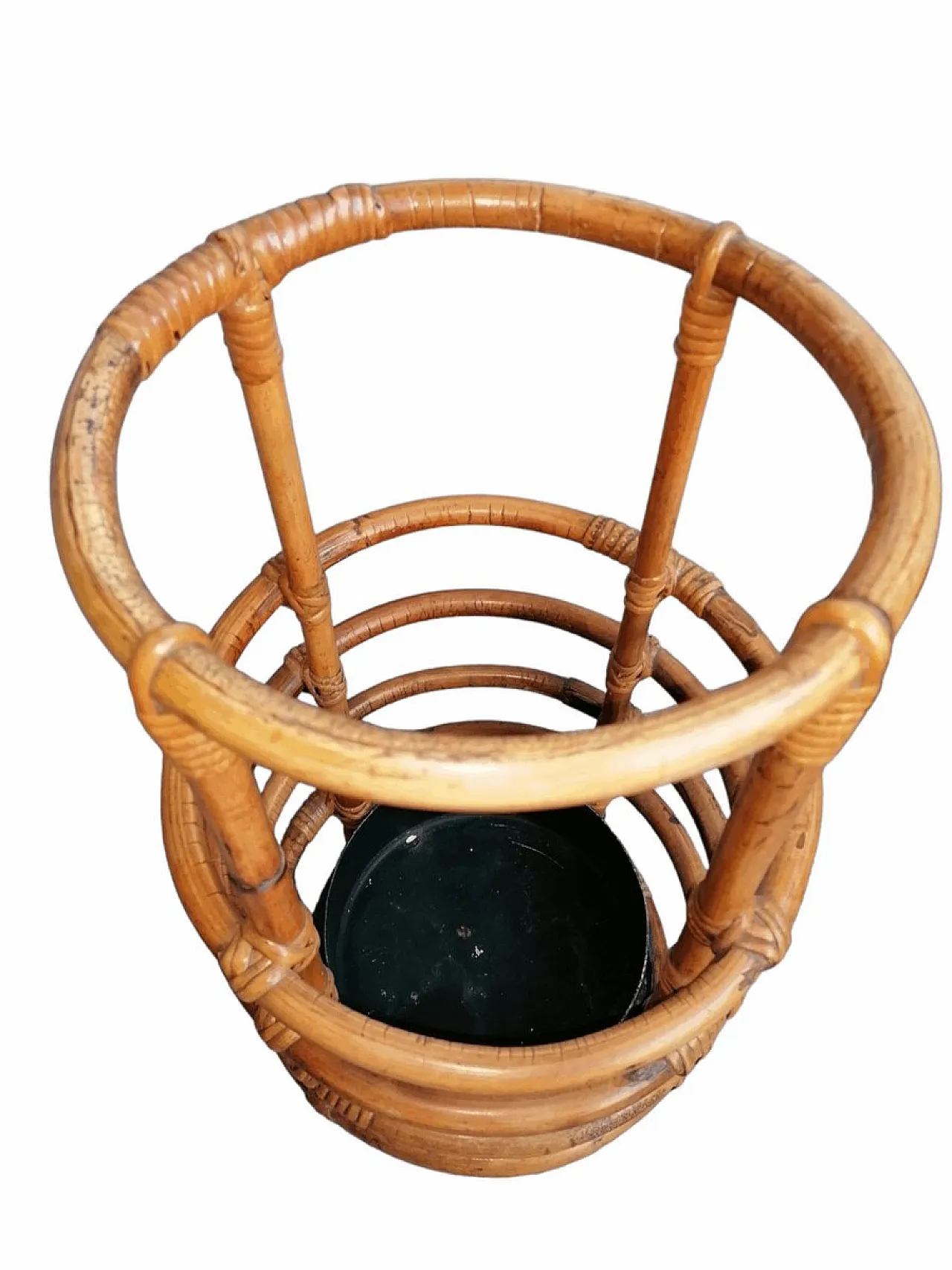 Portaombrelli in bambù Rush, anni '60 5