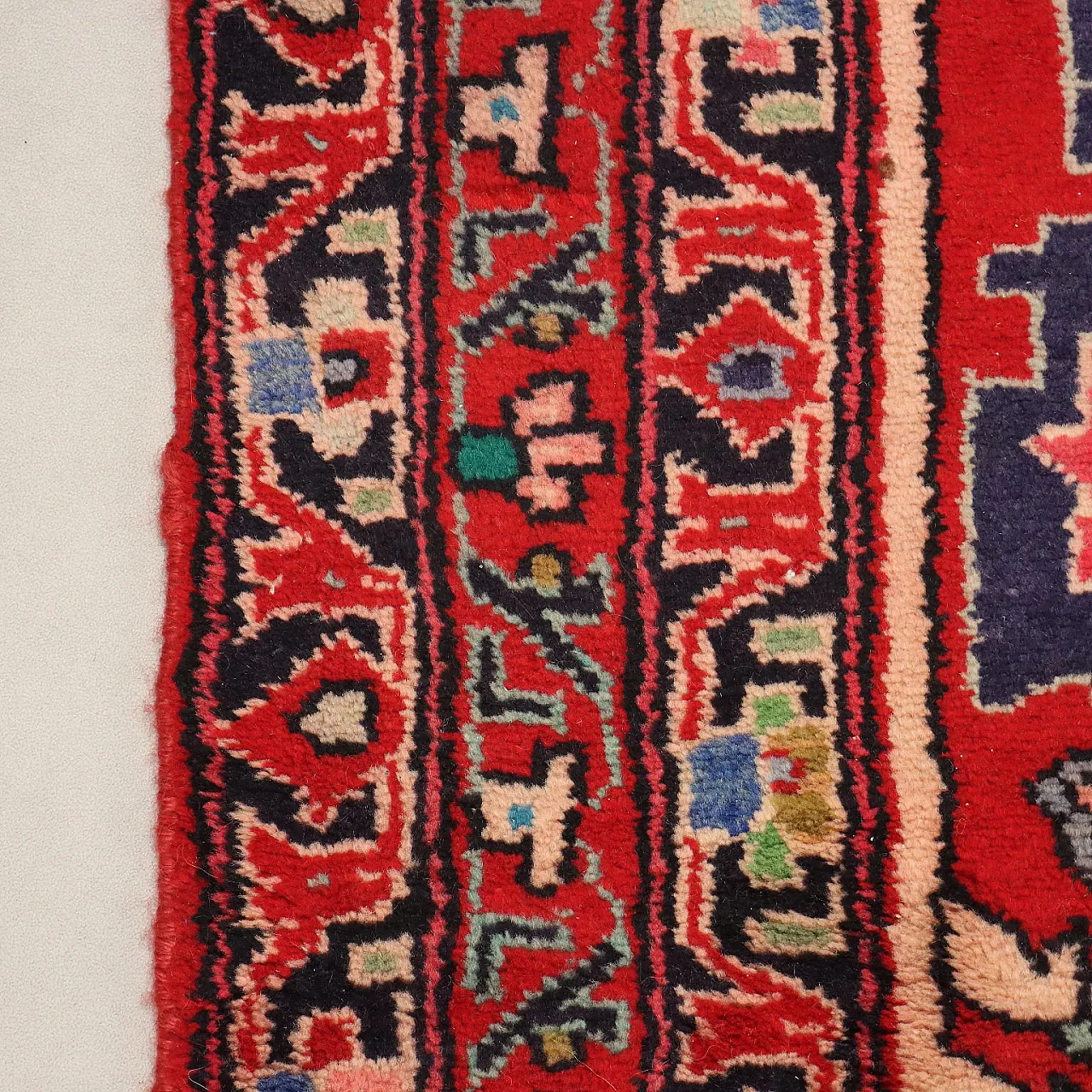 Tappeto Nahavand in cotone e lana, nodo grosso, fatto a mano, '900 7