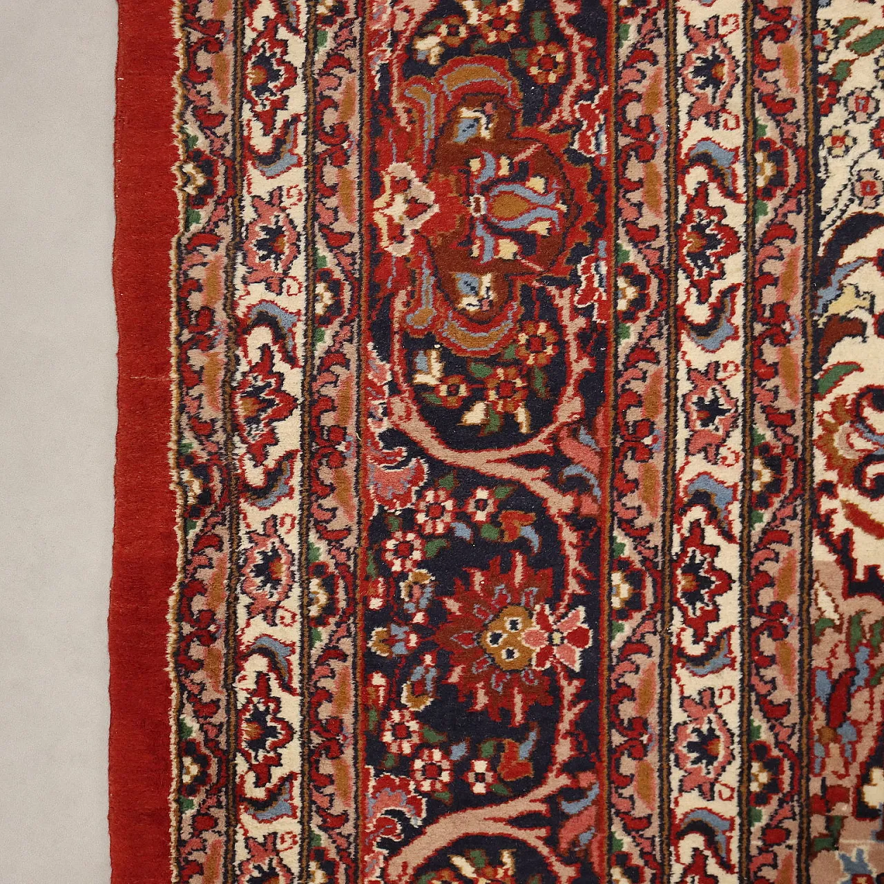 Tappeto Kashmir in cotone e lana, maglia fine, fatto a mano, '900 7