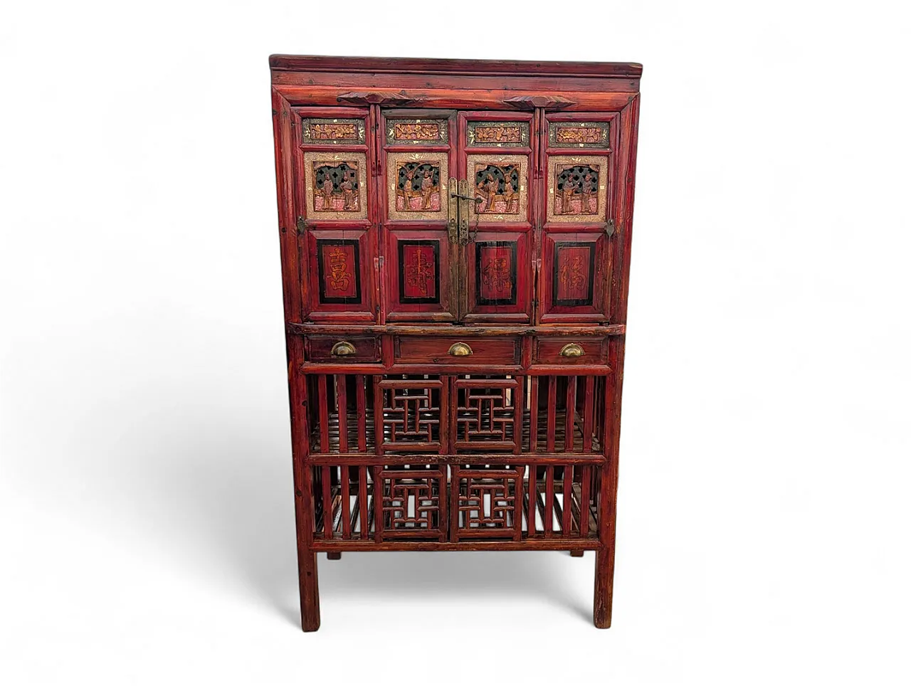 Mobile bar in stile cinese in legno, anni '40 1