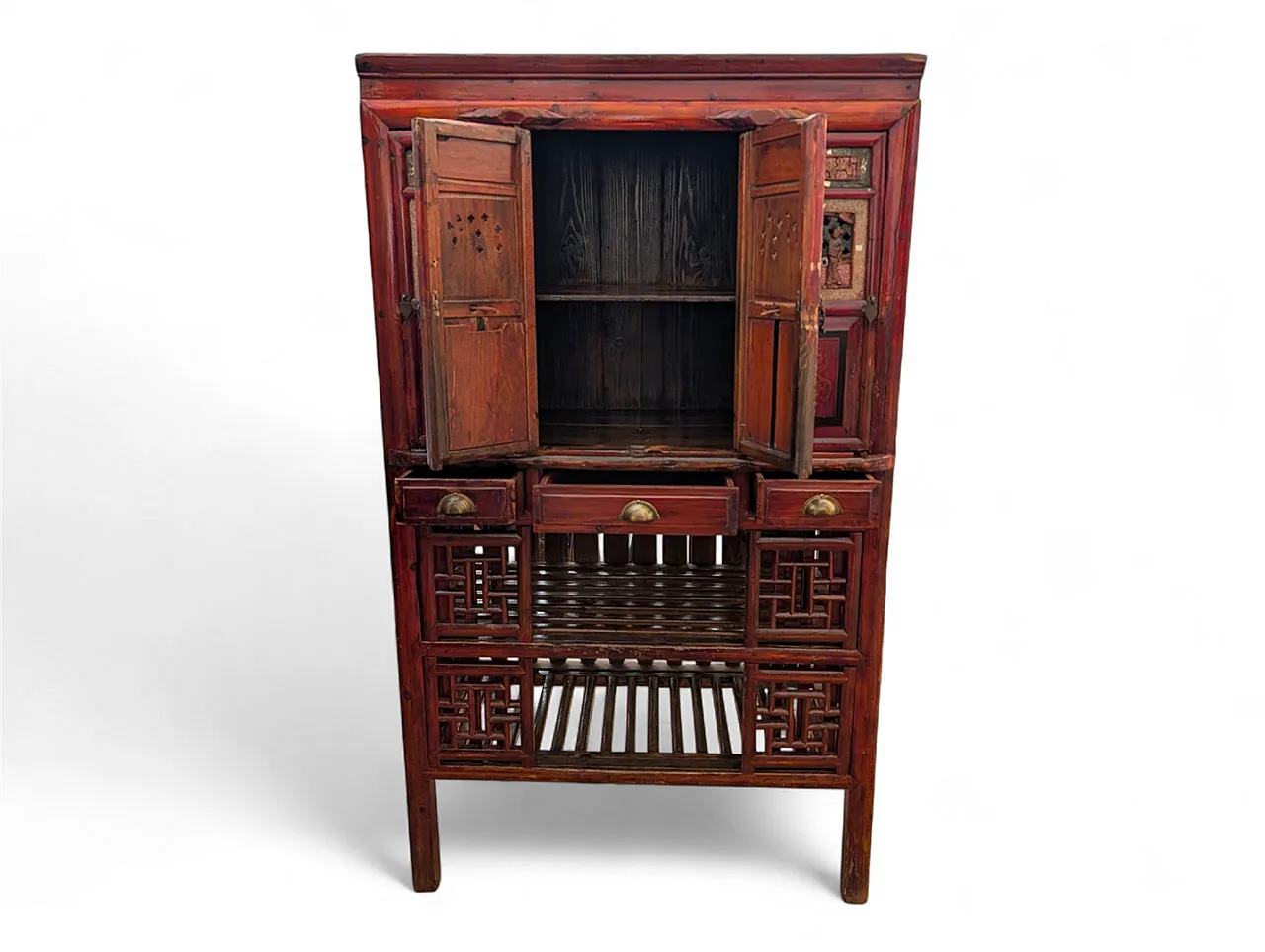 Mobile bar in stile cinese in legno, anni '40 2