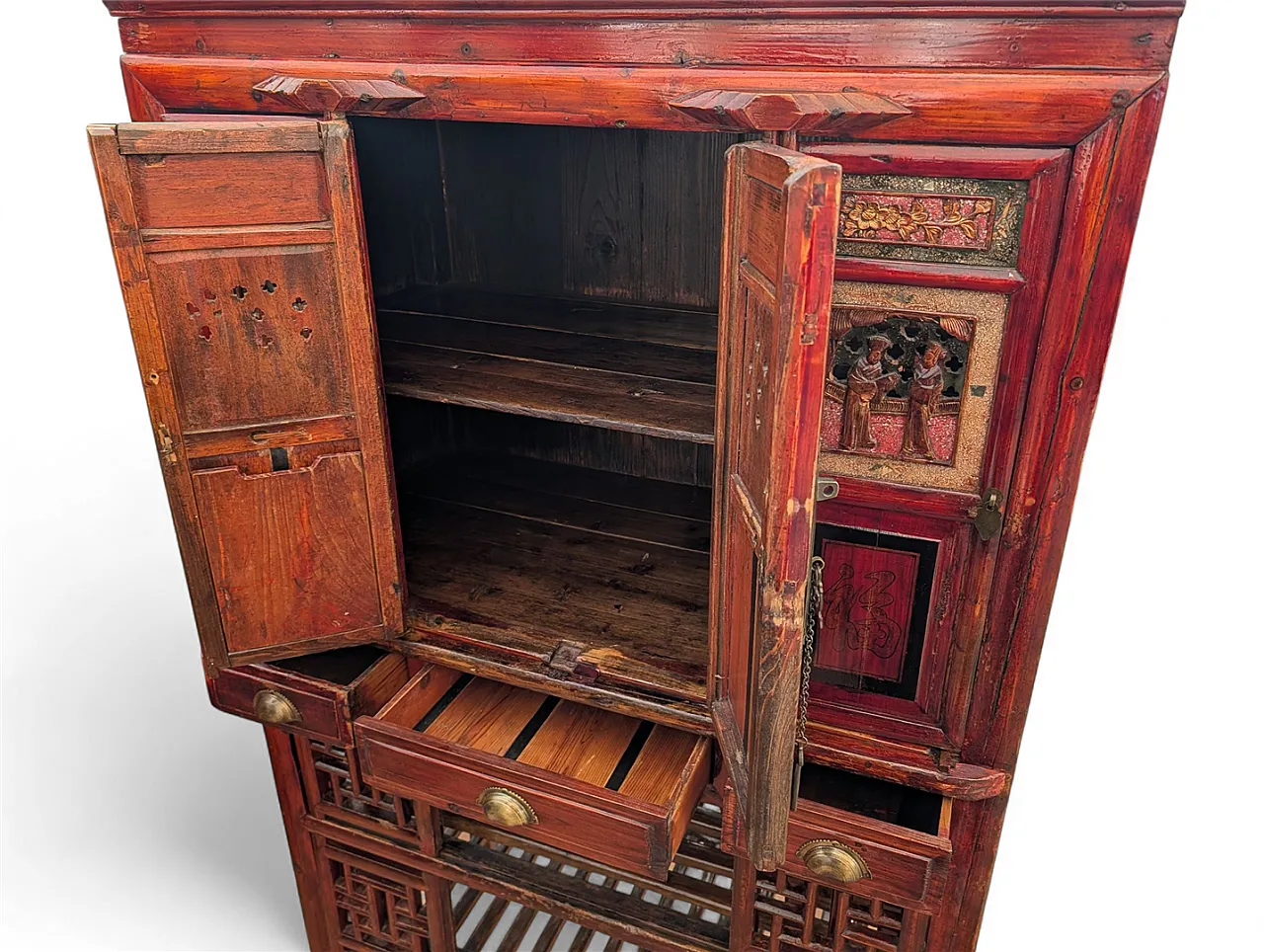 Mobile bar in stile cinese in legno, anni '40 4