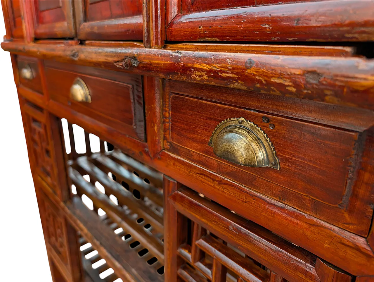 Mobile bar in stile cinese in legno, anni '40 9