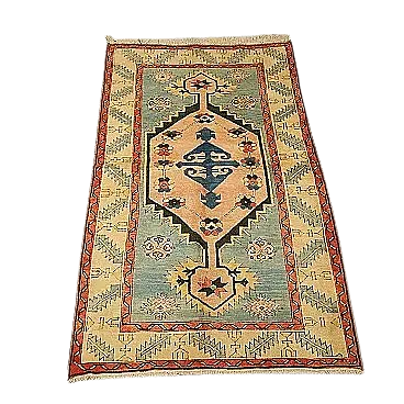 Tappeto Kars in lana, nodo grosso, realizzato a mano, '900