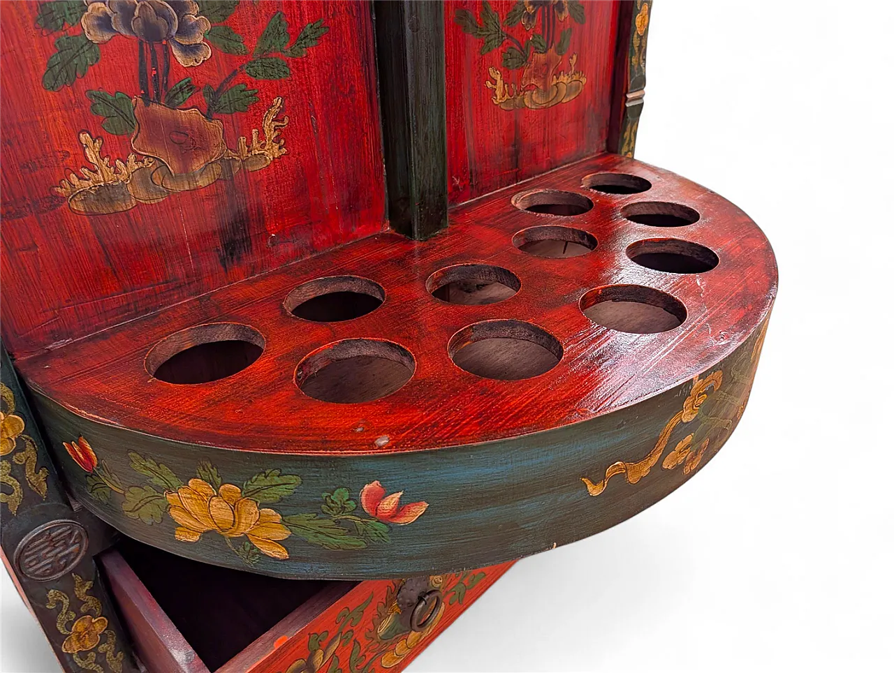 Chinese lacquered bar cabinet, early 20th century 9