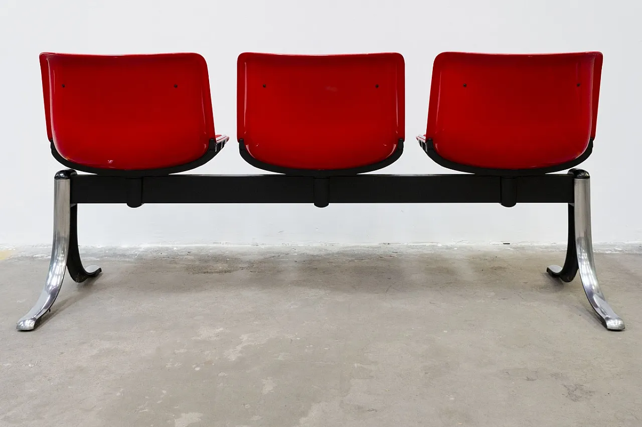 Panca a tre posti Modus di Osvaldo Borsani per Tecno 8