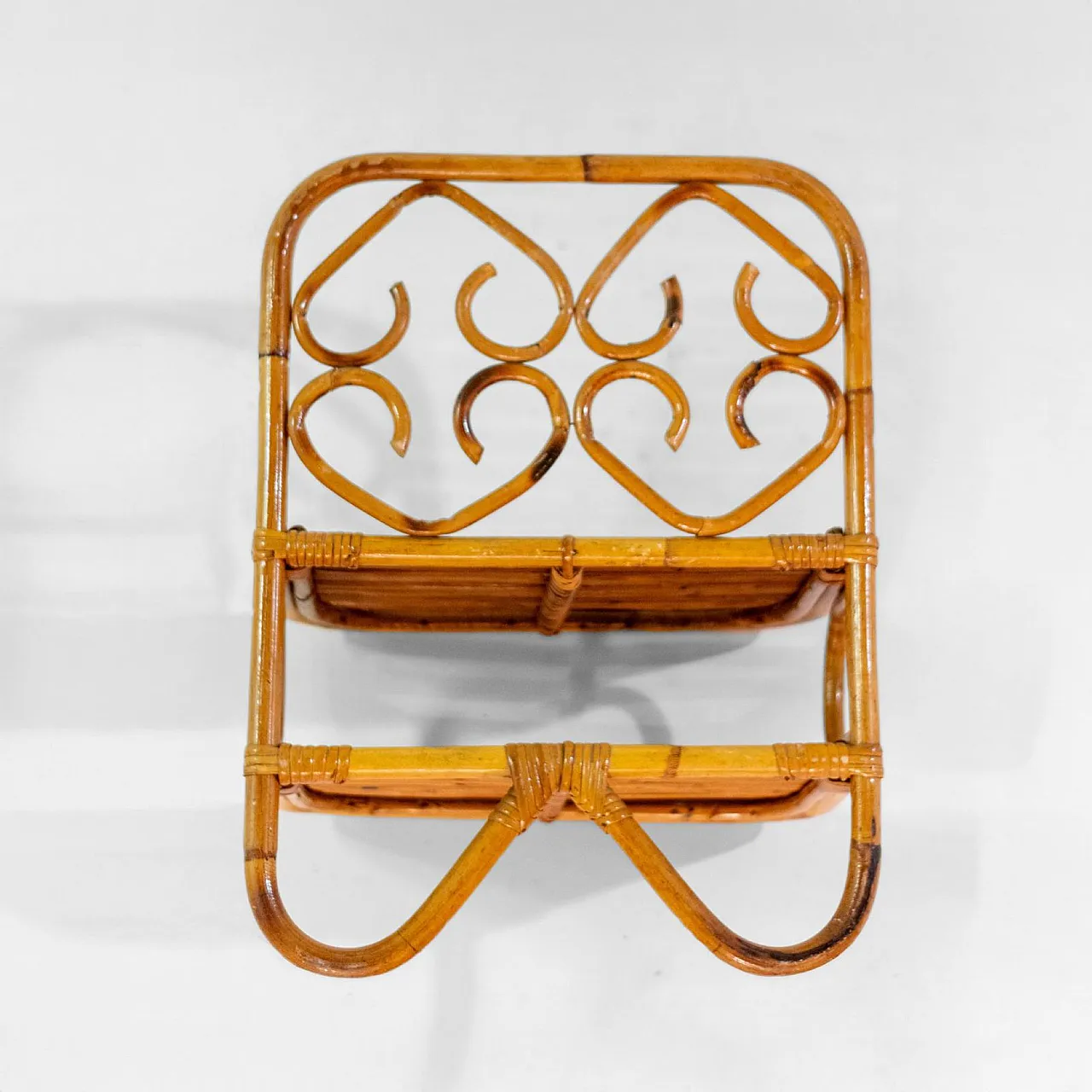 Libreria in bambù e rattan, anni '60 1