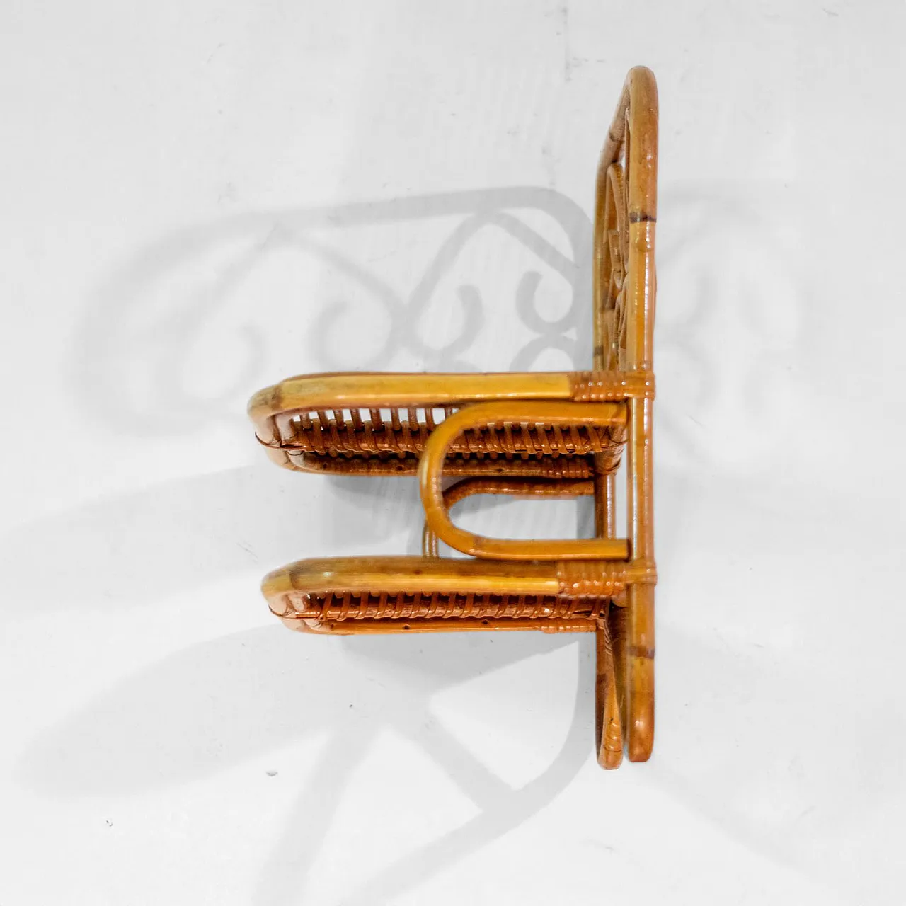 Libreria in bambù e rattan, anni '60 2