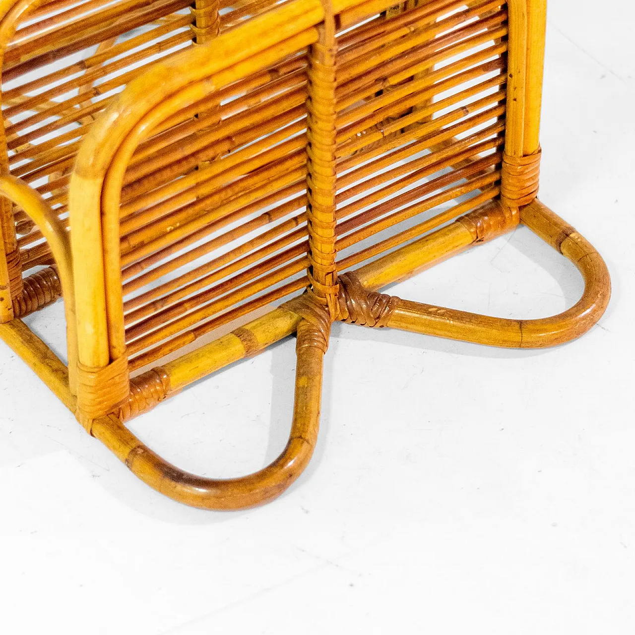 Libreria in bambù e rattan, anni '60 7