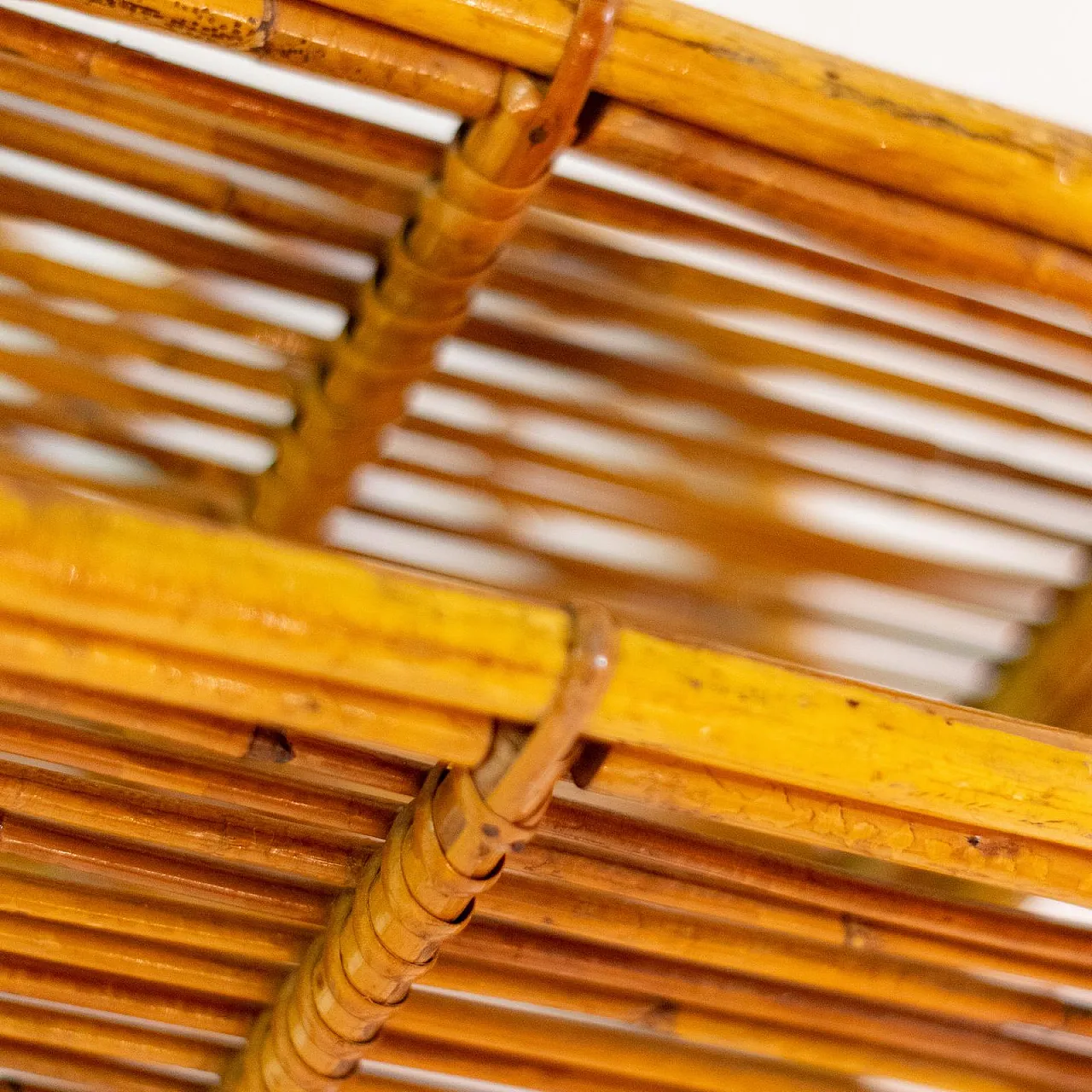 Libreria in bambù e rattan, anni '60 8
