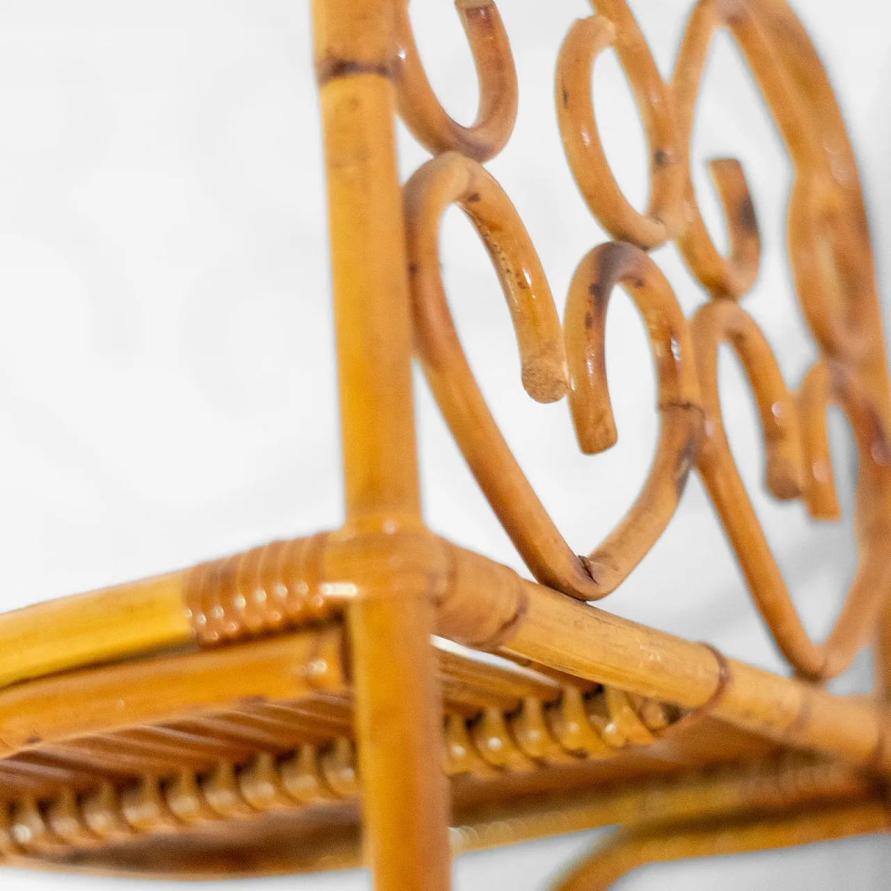 Libreria in bambù e rattan, anni '60 9