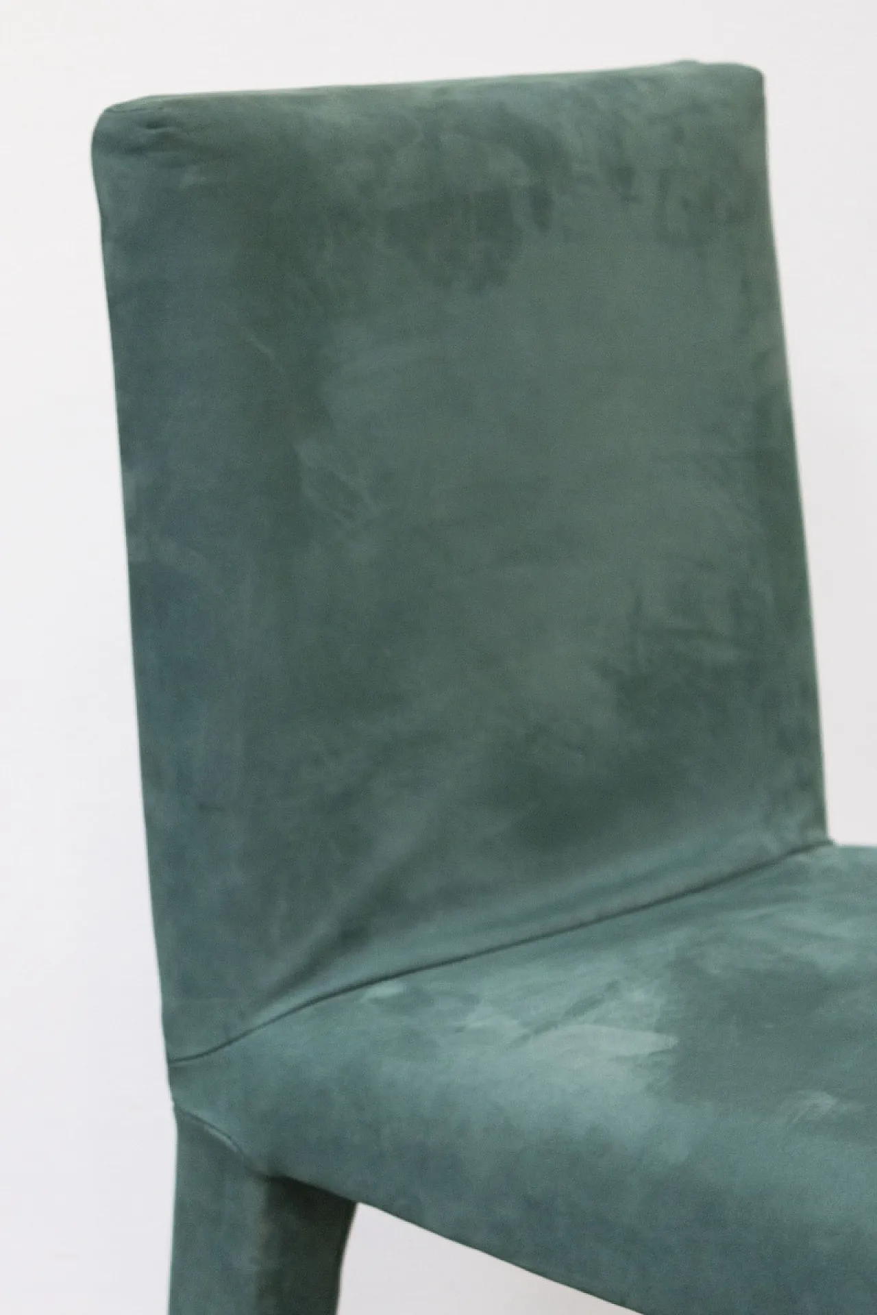 Pair of Luxurious Green Suede Chairs, 2000s 6