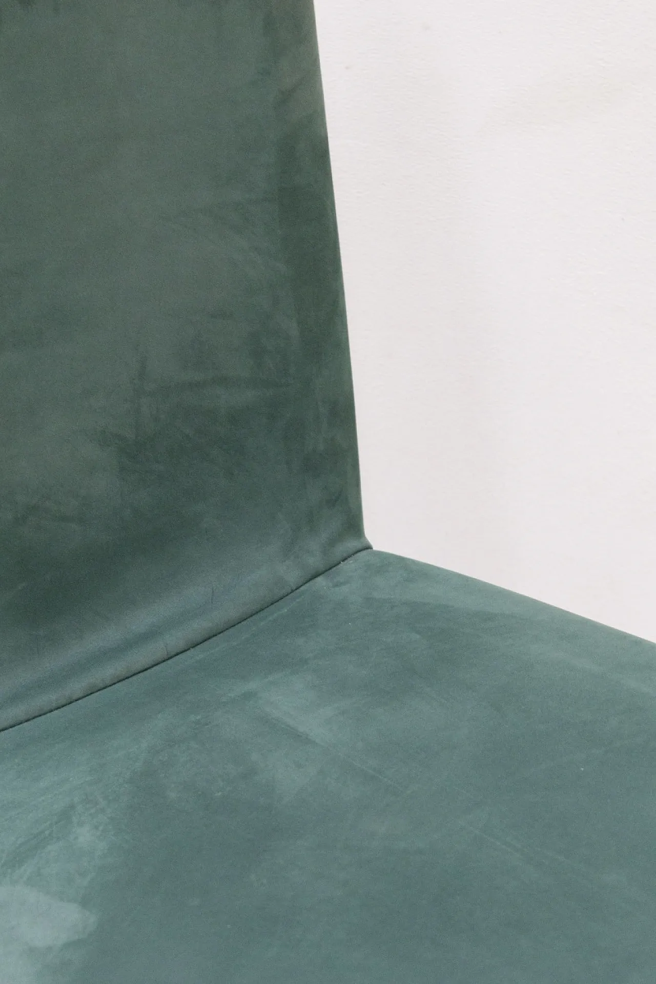 Pair of Luxurious Green Suede Chairs, 2000s 7