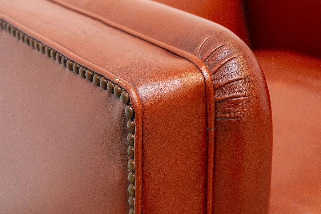 Leather Armchair with Footstool 6