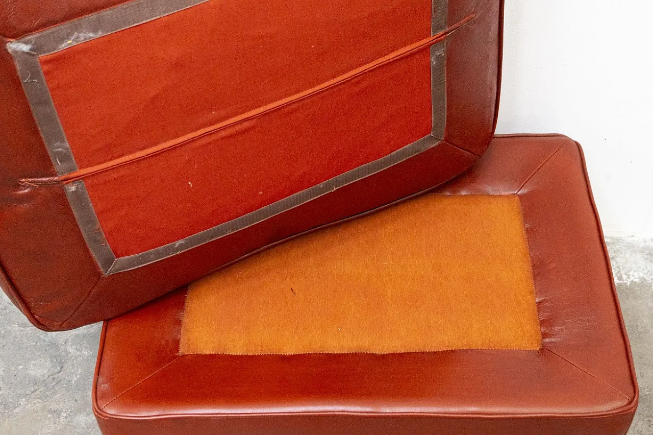 Leather Armchair with Footstool 29