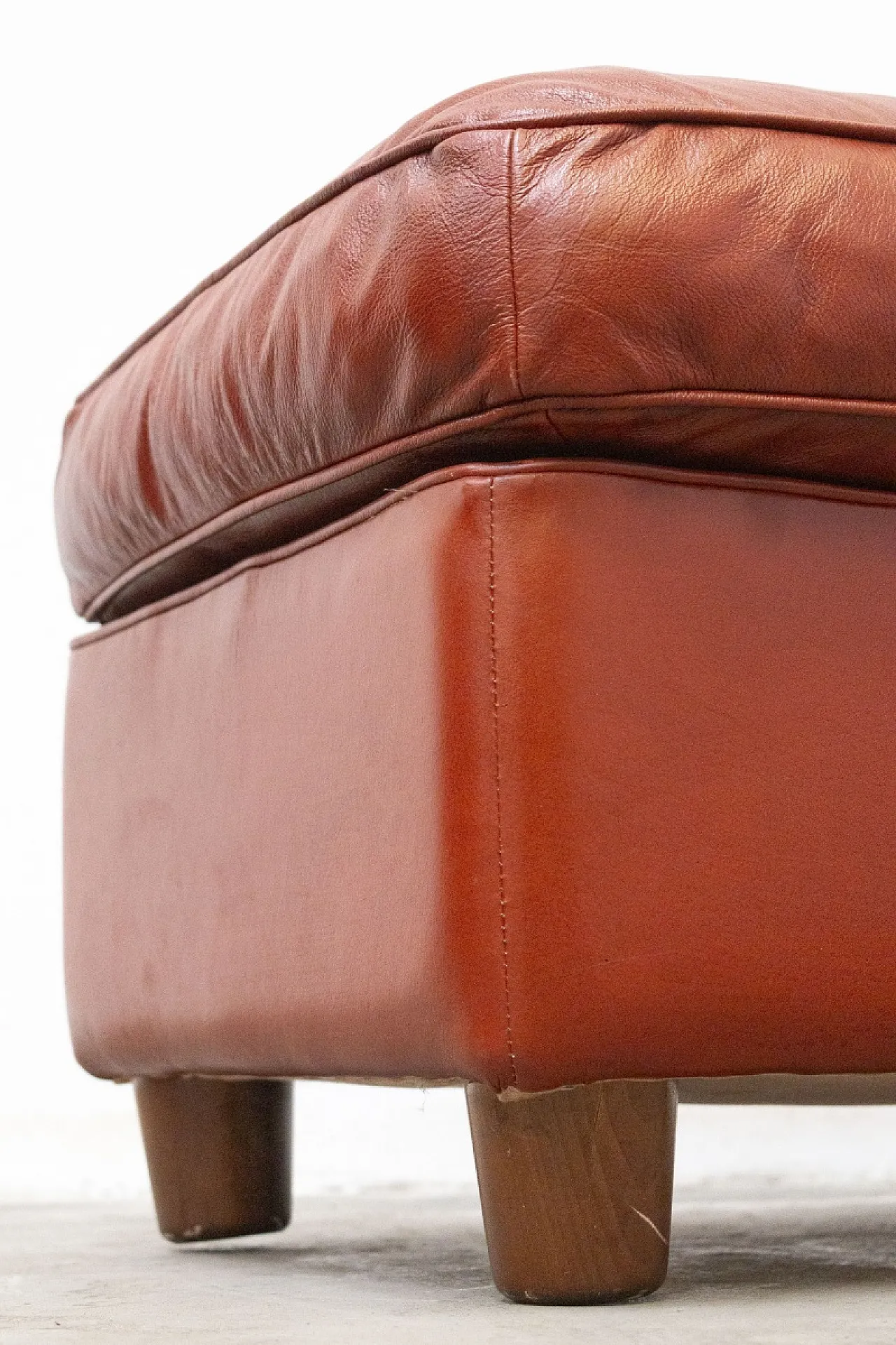 Leather Armchair with Footstool 32