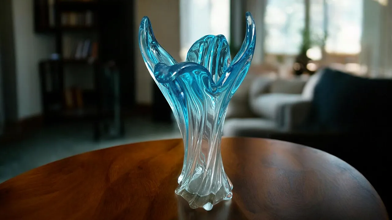 Vaso in vetro di Murano, anni '70 4