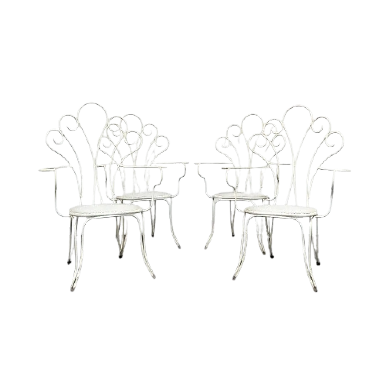 4 garden chairs by Lio Carminati, 1950s 20