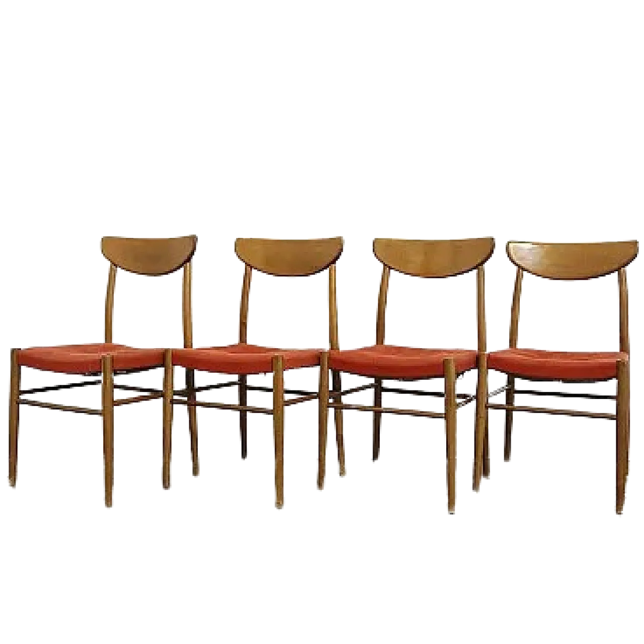 4 sedie da pranzo in stile scandinavo, anni '60 10