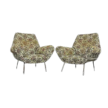 Pair of armchairs by Gigi Radice for Minotti, 1950s