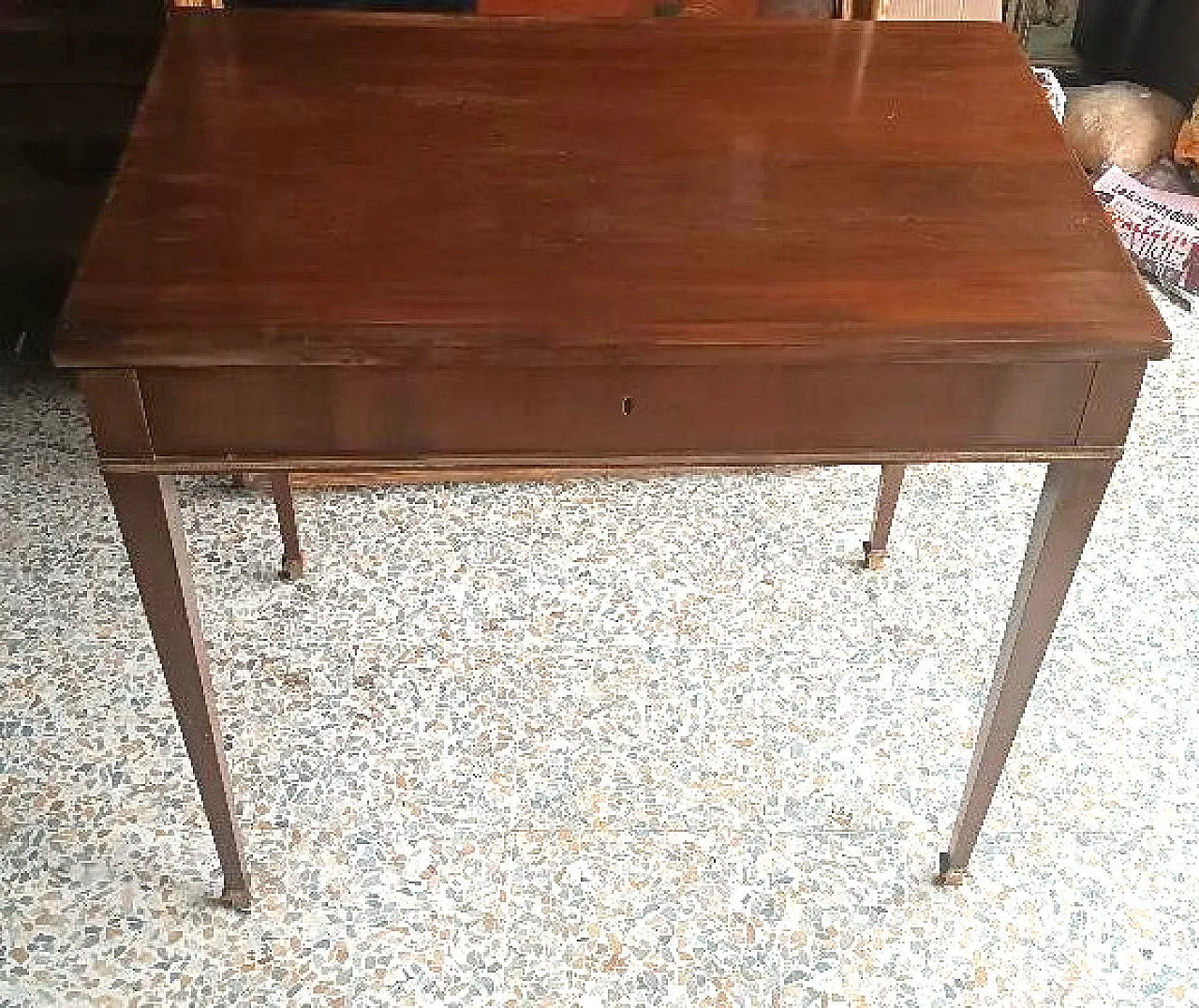 Scrittoio con piano scorrevole in mogano Luigi XVI, '800 4