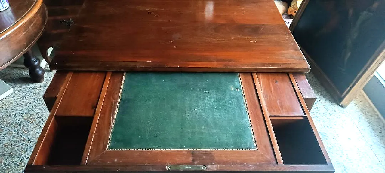 Scrittoio con piano scorrevole in mogano Luigi XVI, '800 6