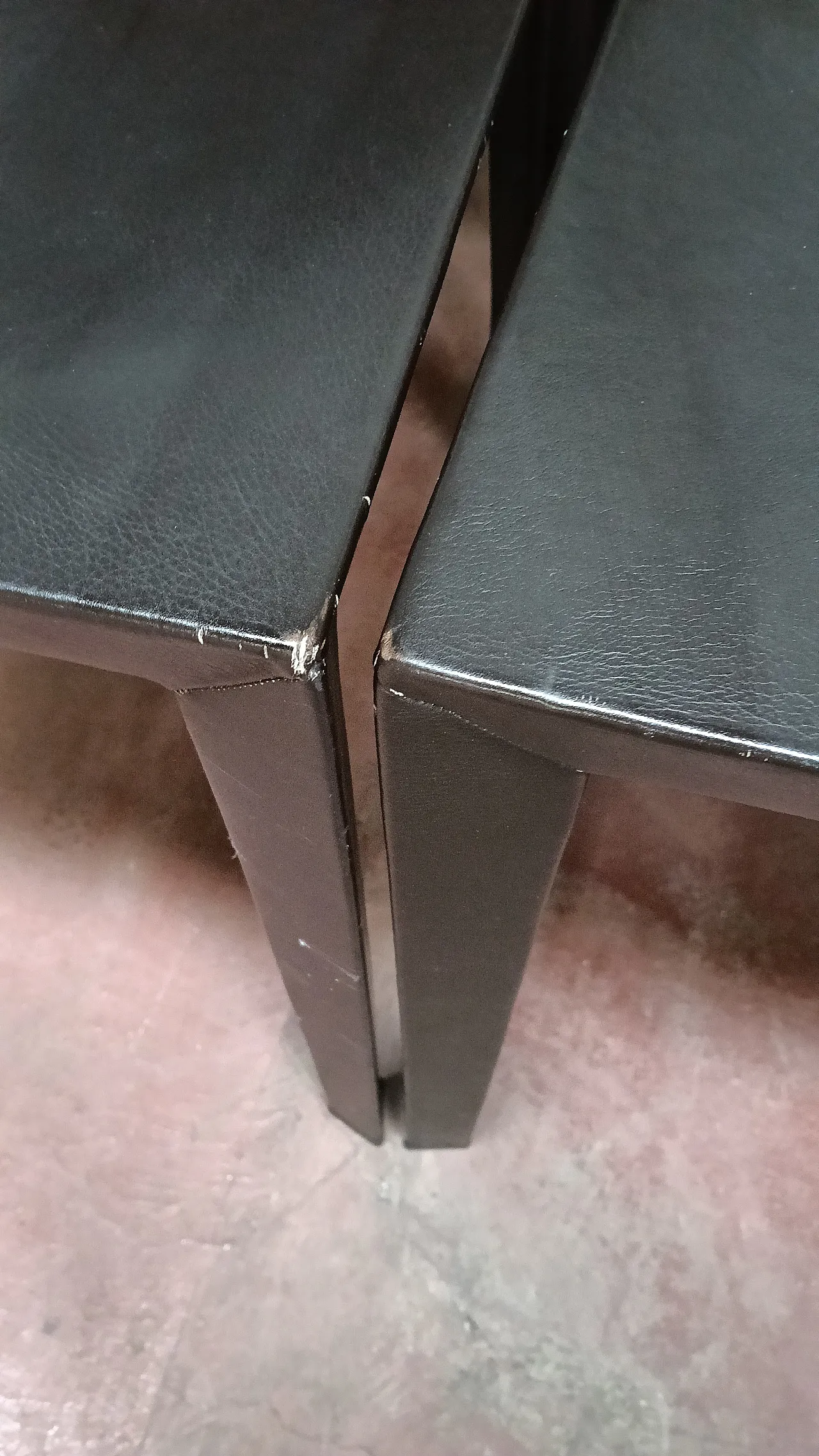 6 Lola chairs by Poltrona Frau in dark brown, 80s 2