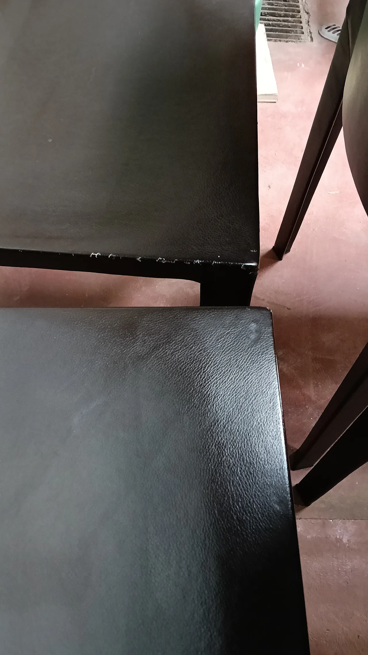 6 Lola chairs by Poltrona Frau in dark brown, 80s 8