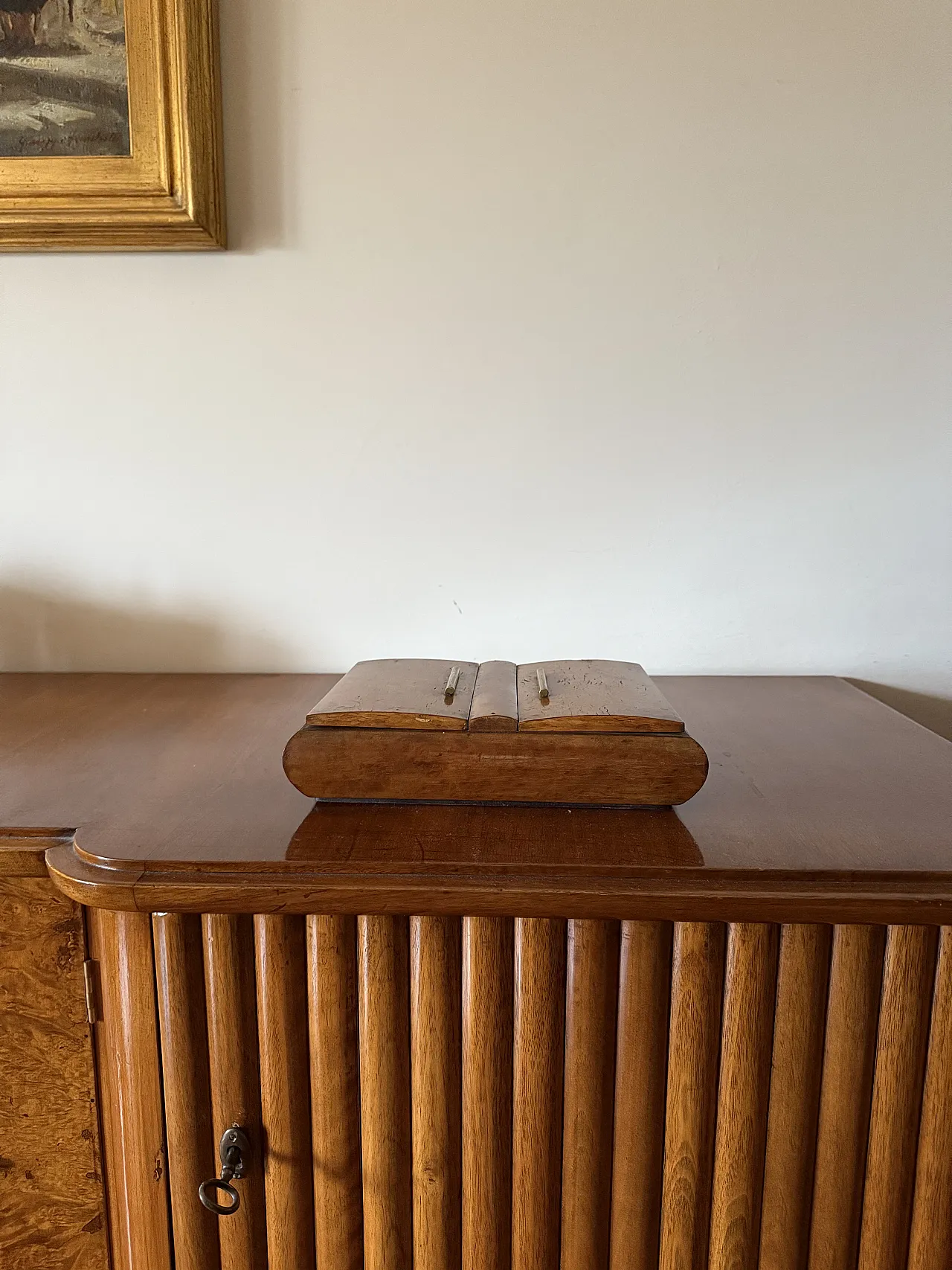 Art Deco wooden cigarette case, 1940s 2