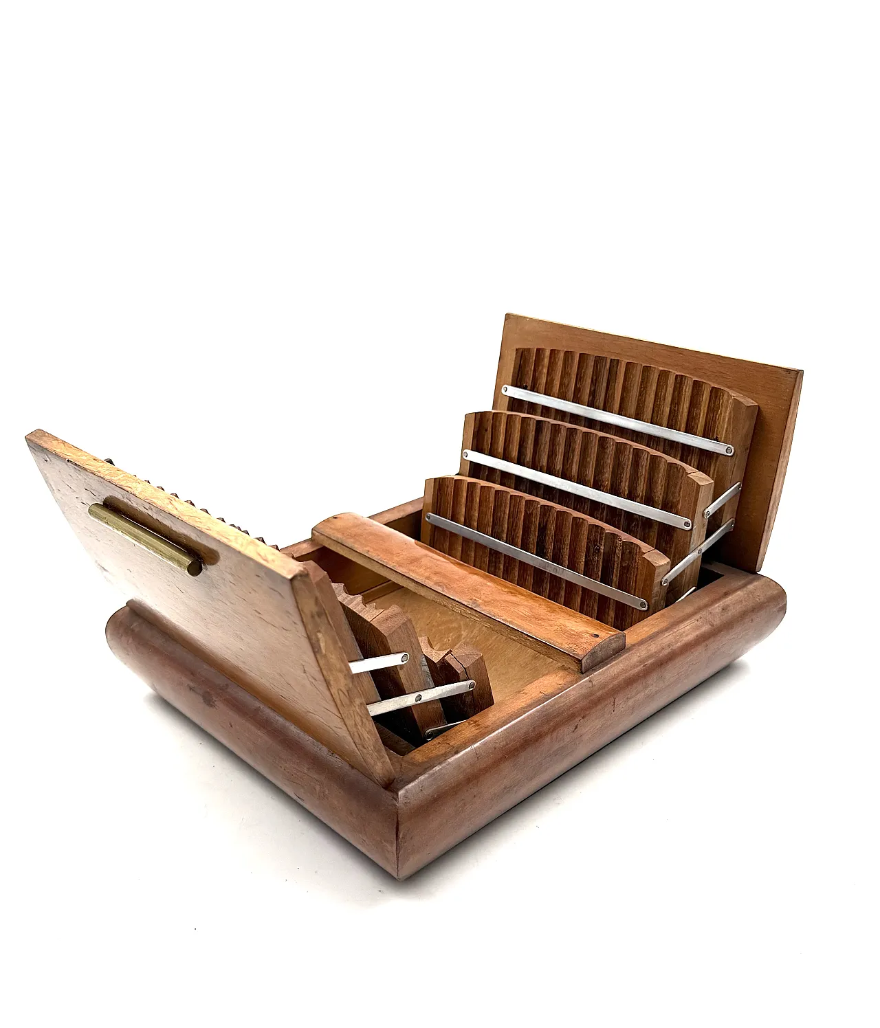 Art Deco wooden cigarette case, 1940s 11